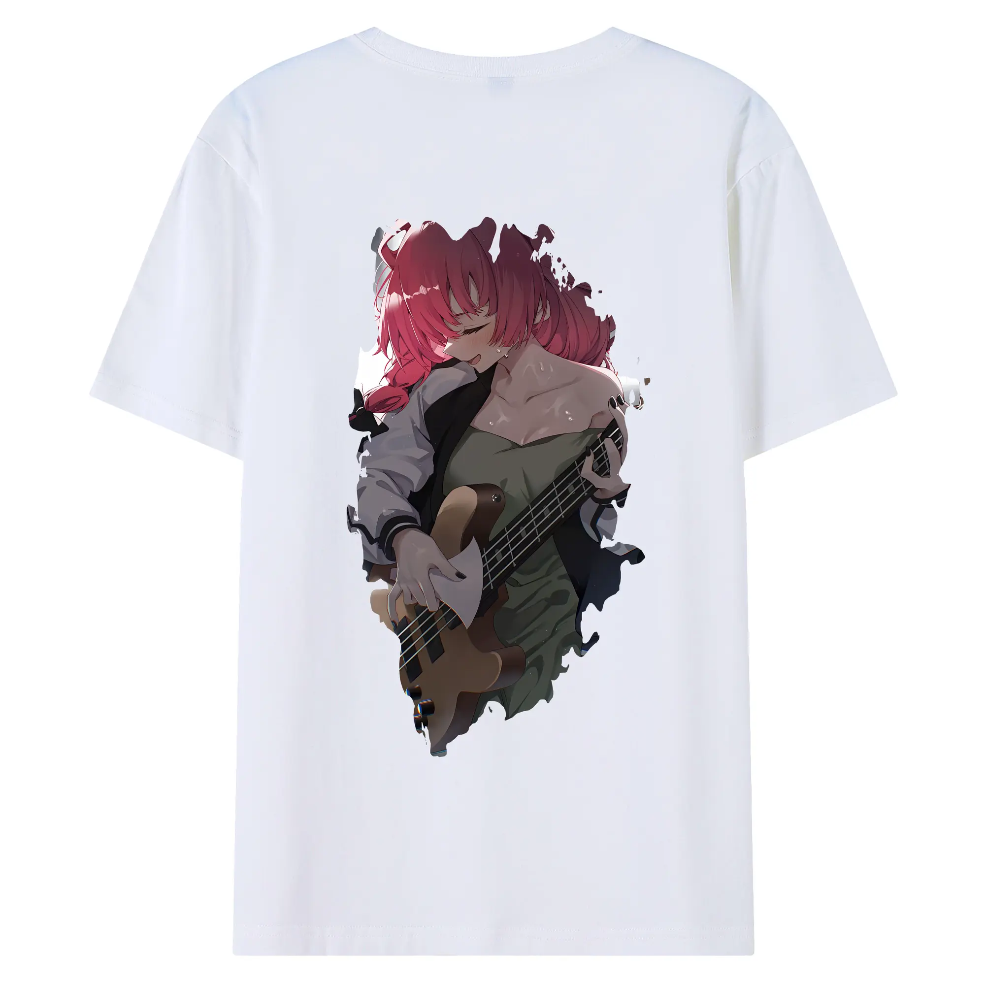 ぼっちざろっく！ グッズ,廣井きくり - 綿100％ 半袖Tシャツ ・ バックプリント ・ 快適 通気性 ・ 日常使い 散歩 スポーツ用