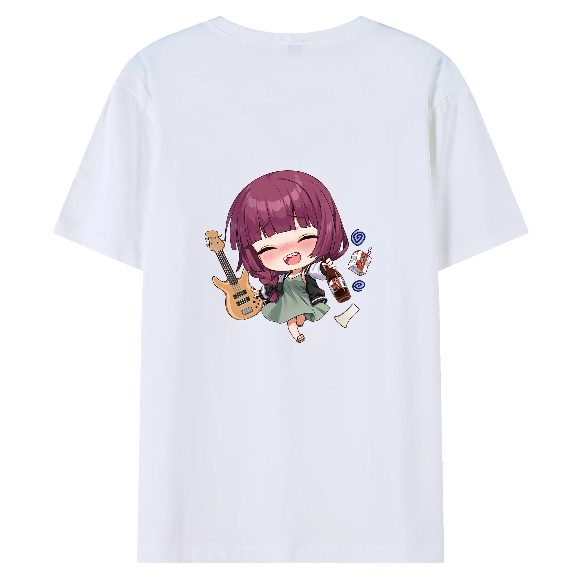 ぼっちざろっく！ グッズ,廣井きくり - 綿100％ 半袖Tシャツ ・ バックプリント ・ 快適 通気性 ・ 日常使い 散歩 スポーツ用