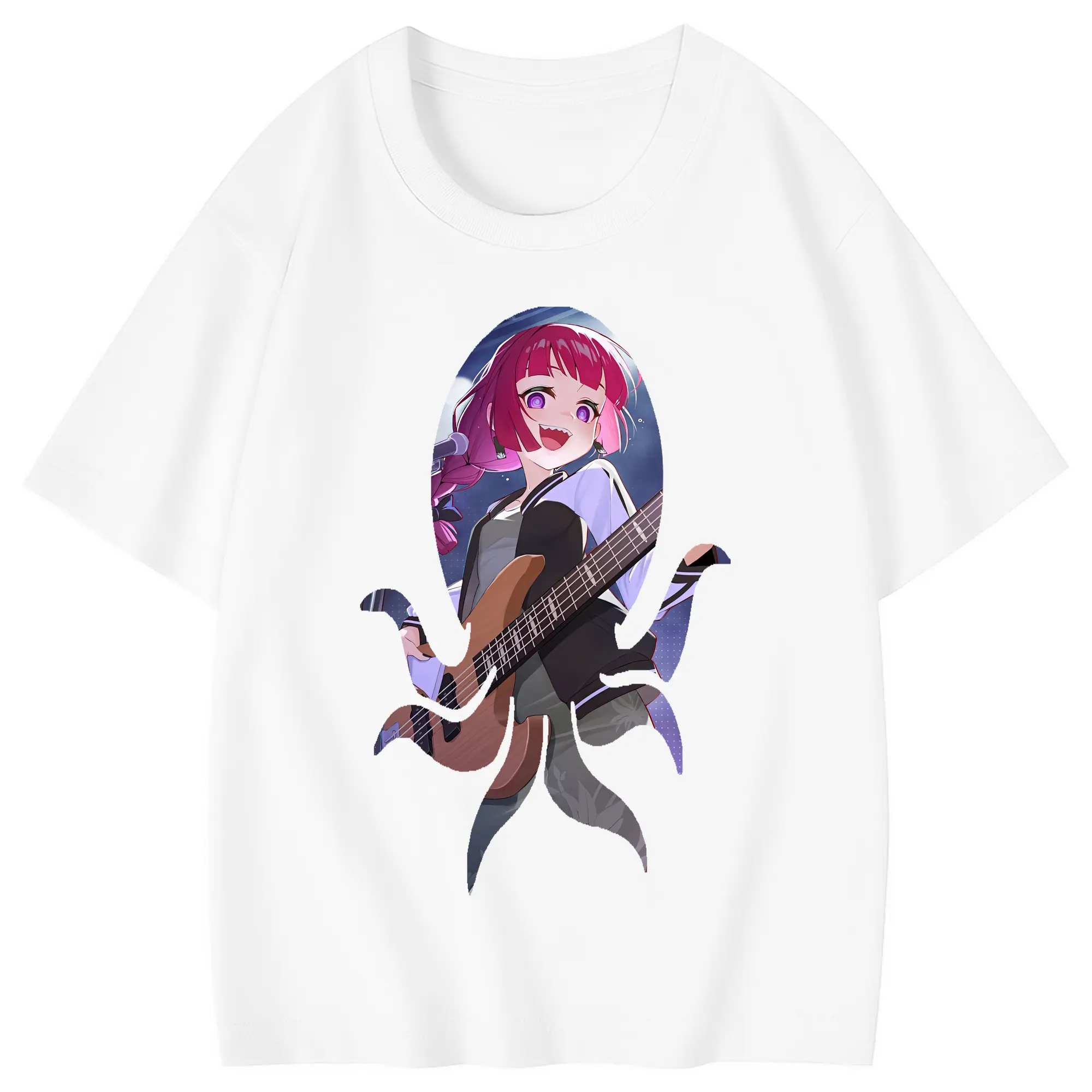 ぼっちざろっく！ グッズ,廣井きくり - 綿100％ キッズTシャツ ・ フロントプリント ・ 快適 通気性 ・ スポーツ カジュアル 散歩用