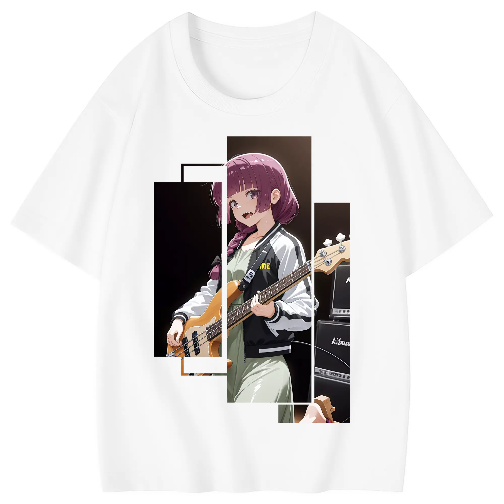 ぼっちざろっく！ グッズ,廣井きくり - 綿100％ キッズTシャツ ・ フロントプリント ・ 快適 通気性 ・ スポーツ カジュアル 散歩用