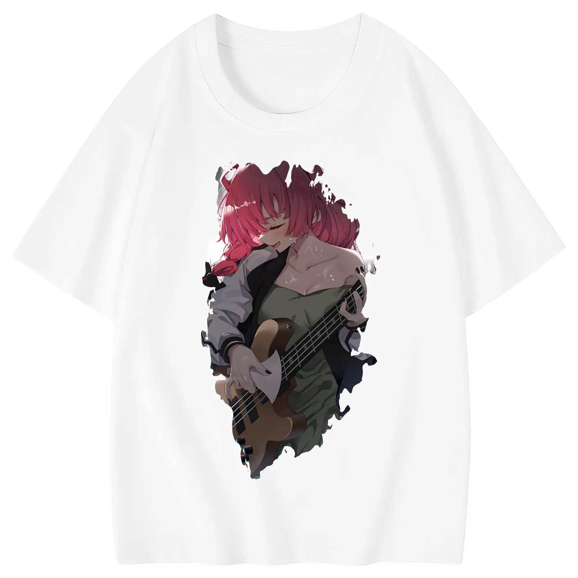 ぼっちざろっく！ グッズ,廣井きくり - 綿100％ キッズTシャツ ・ フロントプリント ・ 快適 通気性 ・ スポーツ カジュアル 散歩用