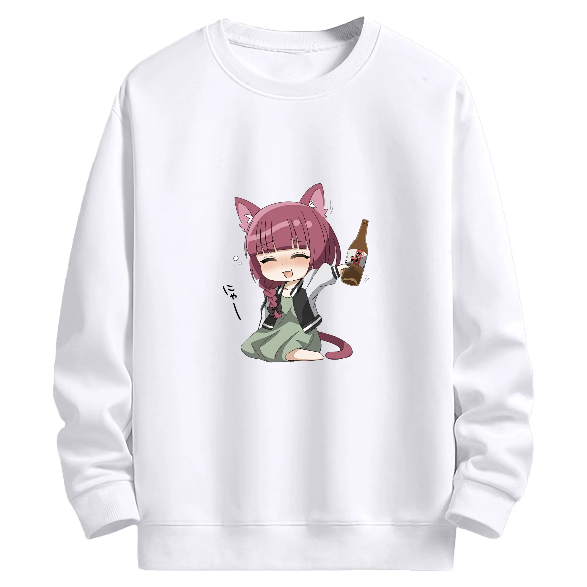 ぼっちざろっく！ グッズ,廣井きくり - 高品質 クルーネック スウェット ・ コットン59％ ポリエステル41％ ・ ユニセックス 長袖 トレーナー ・ カジュアル デイリー スポーツ 散歩用