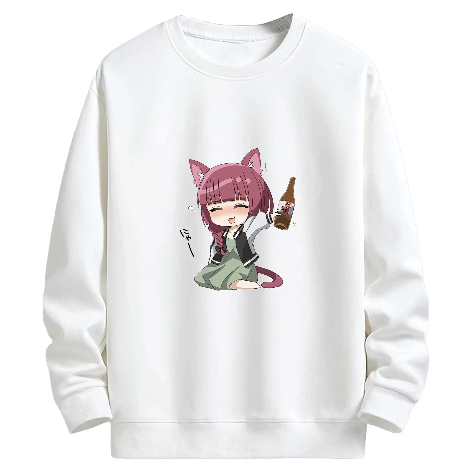 ぼっちざろっく！ グッズ,廣井きくり - キッズ クルーネックスウェットシャツ ・ フロントプリント ・ 綿80％ ポリエステル20％ ・ 快適 通学 スポーツ 日常使い お散歩用