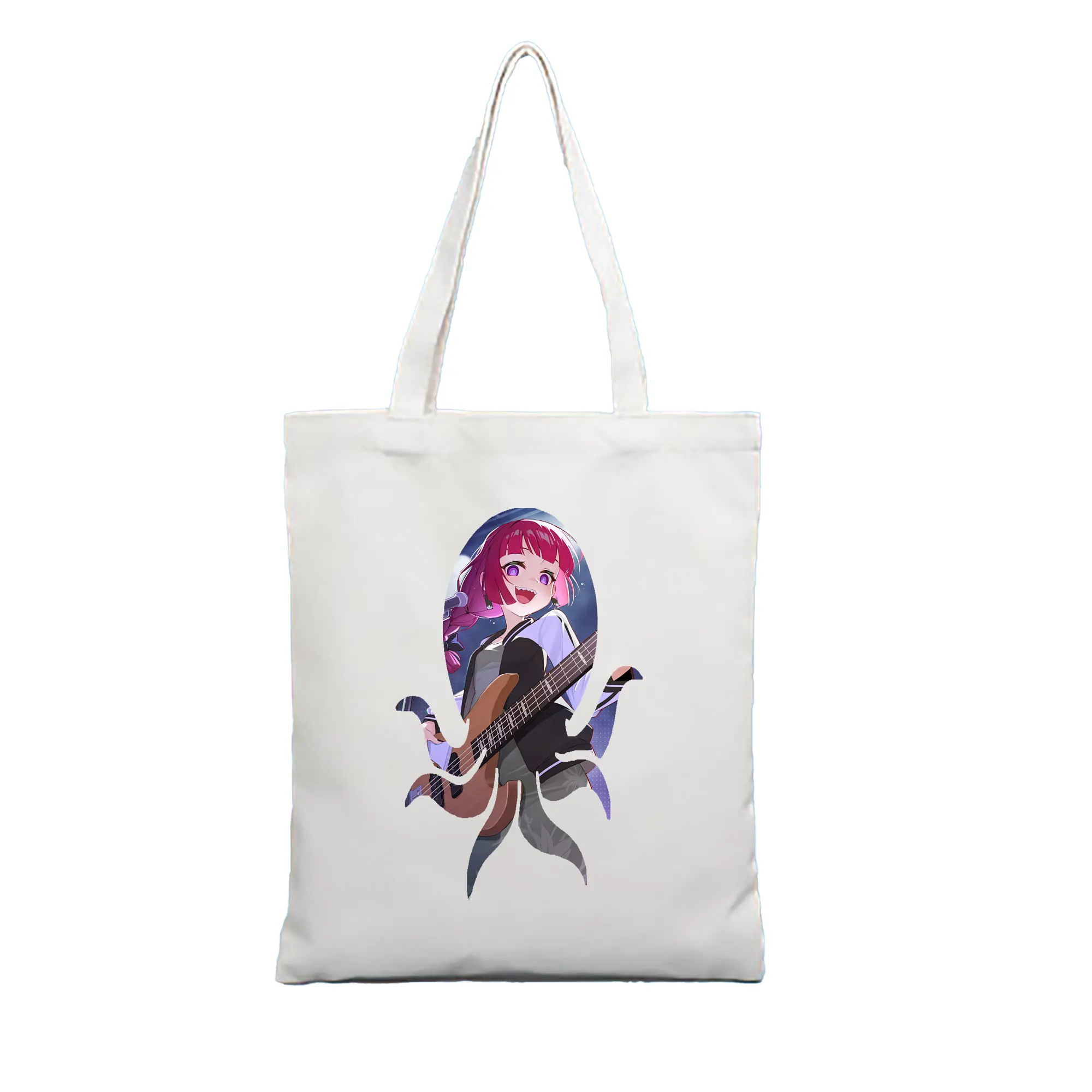 ぼっちざろっく！ グッズ,廣井きくり - 縦型キャンバス手提げバッグ（トートバッグ） ・ キャンバス素材 ・ ショッピング用 ・ 軽量 丈夫 お手入れ簡単