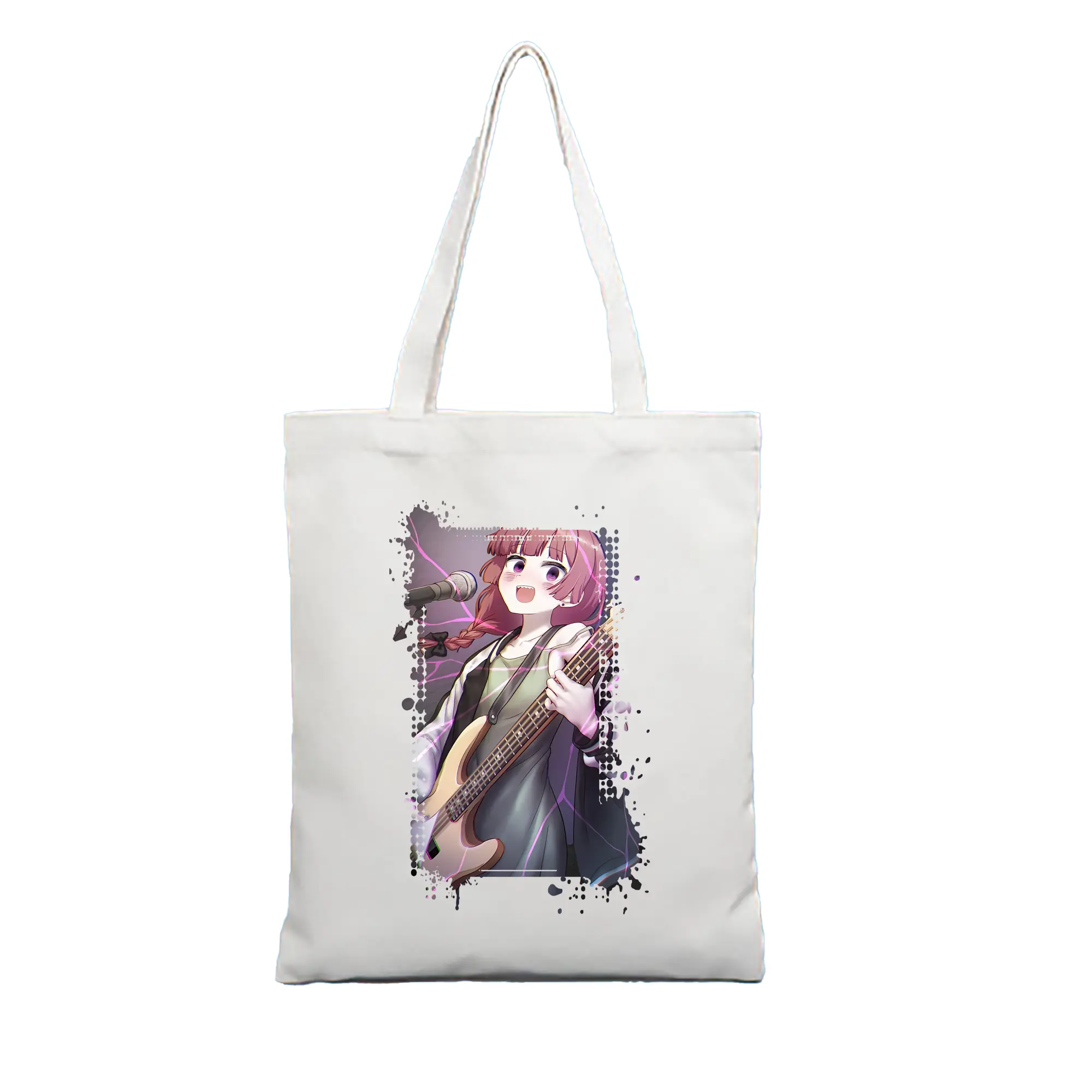 ぼっちざろっく！ グッズ,廣井きくり - 縦型キャンバス手提げバッグ（トートバッグ） ・ キャンバス素材 ・ ショッピング用 ・ 軽量 丈夫 お手入れ簡単