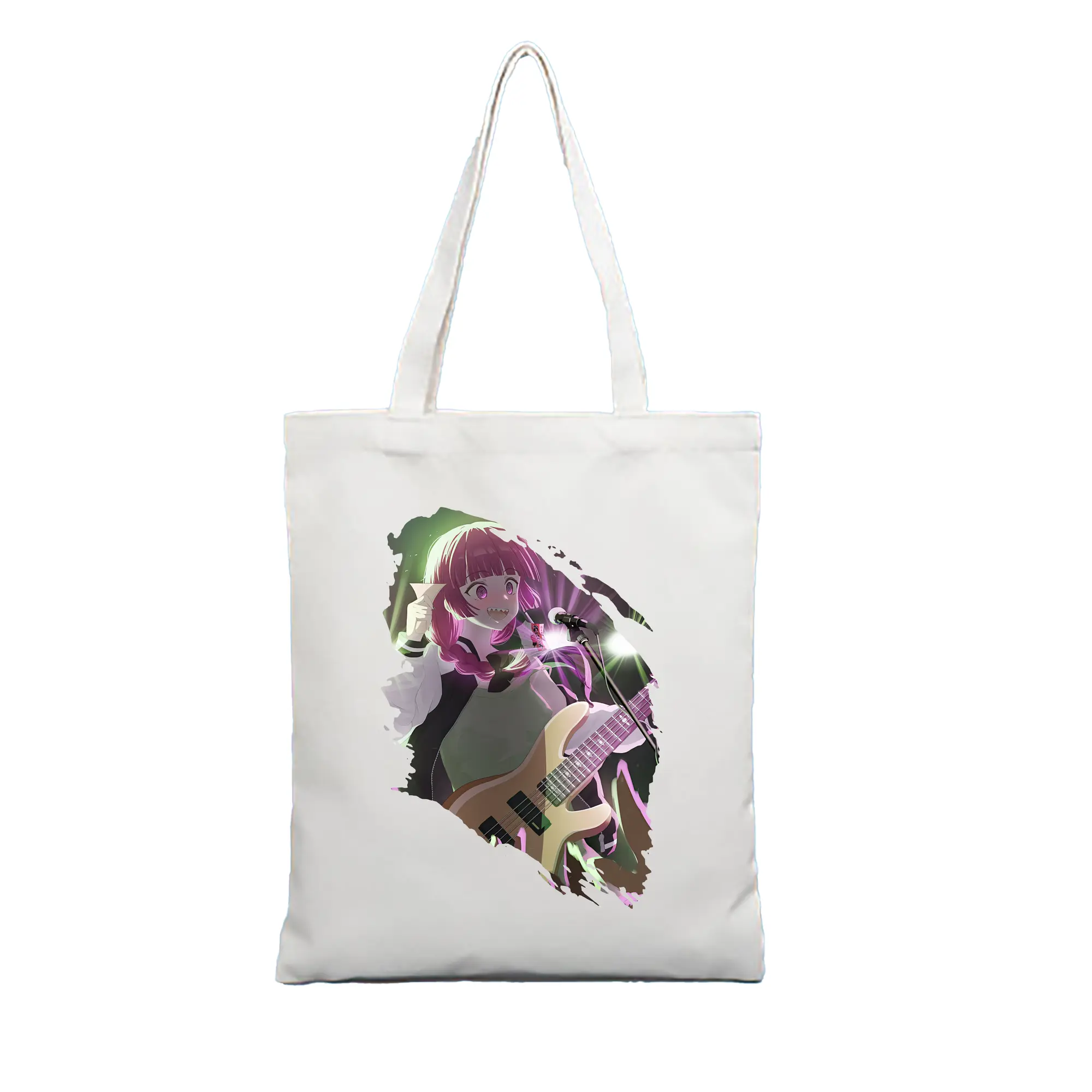 ぼっちざろっく！ グッズ,廣井きくり - 縦型キャンバス手提げバッグ（トートバッグ） ・ キャンバス素材 ・ ショッピング用 ・ 軽量 丈夫 お手入れ簡単