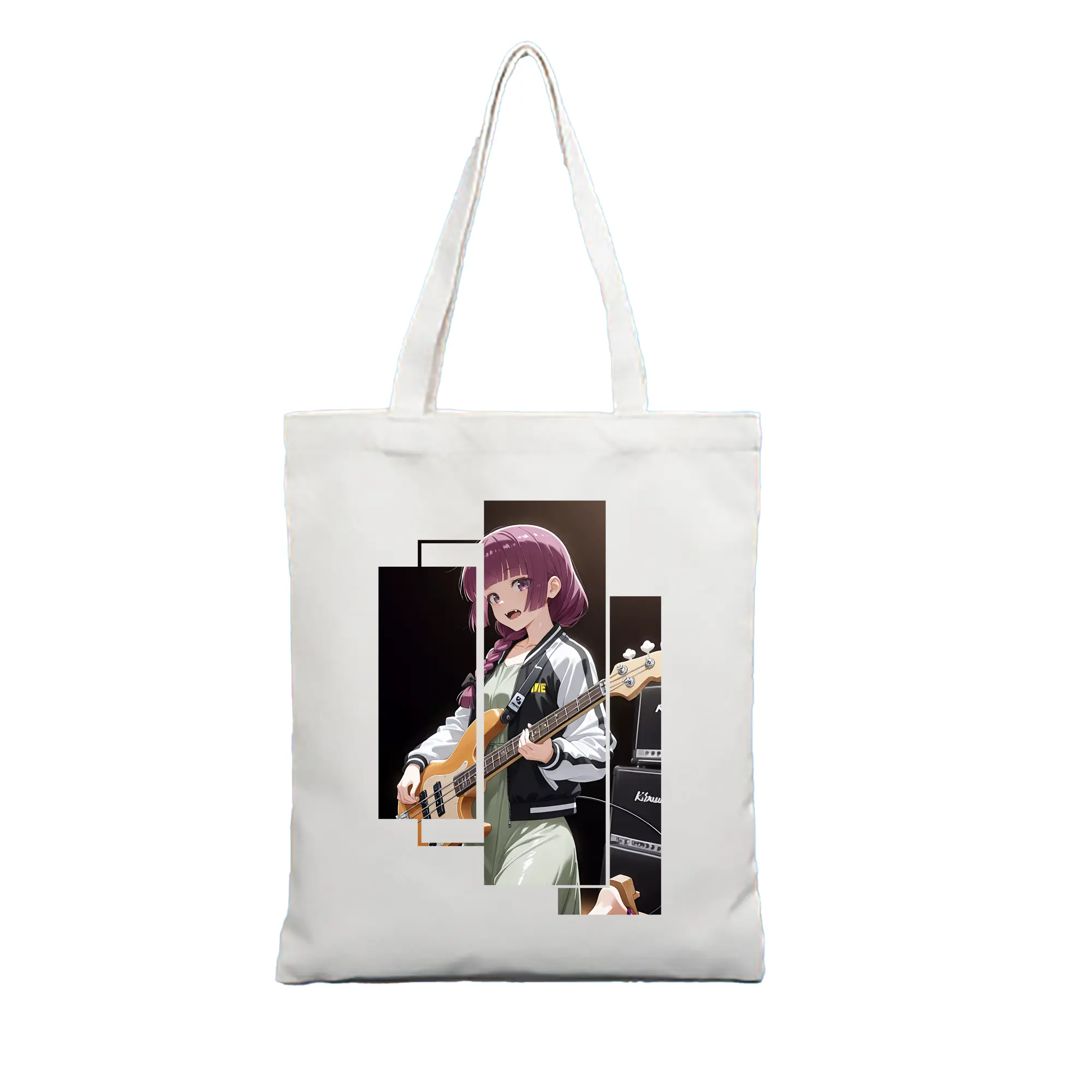 ぼっちざろっく！ グッズ,廣井きくり - 縦型キャンバス手提げバッグ（トートバッグ） ・ キャンバス素材 ・ ショッピング用 ・ 軽量 丈夫 お手入れ簡単