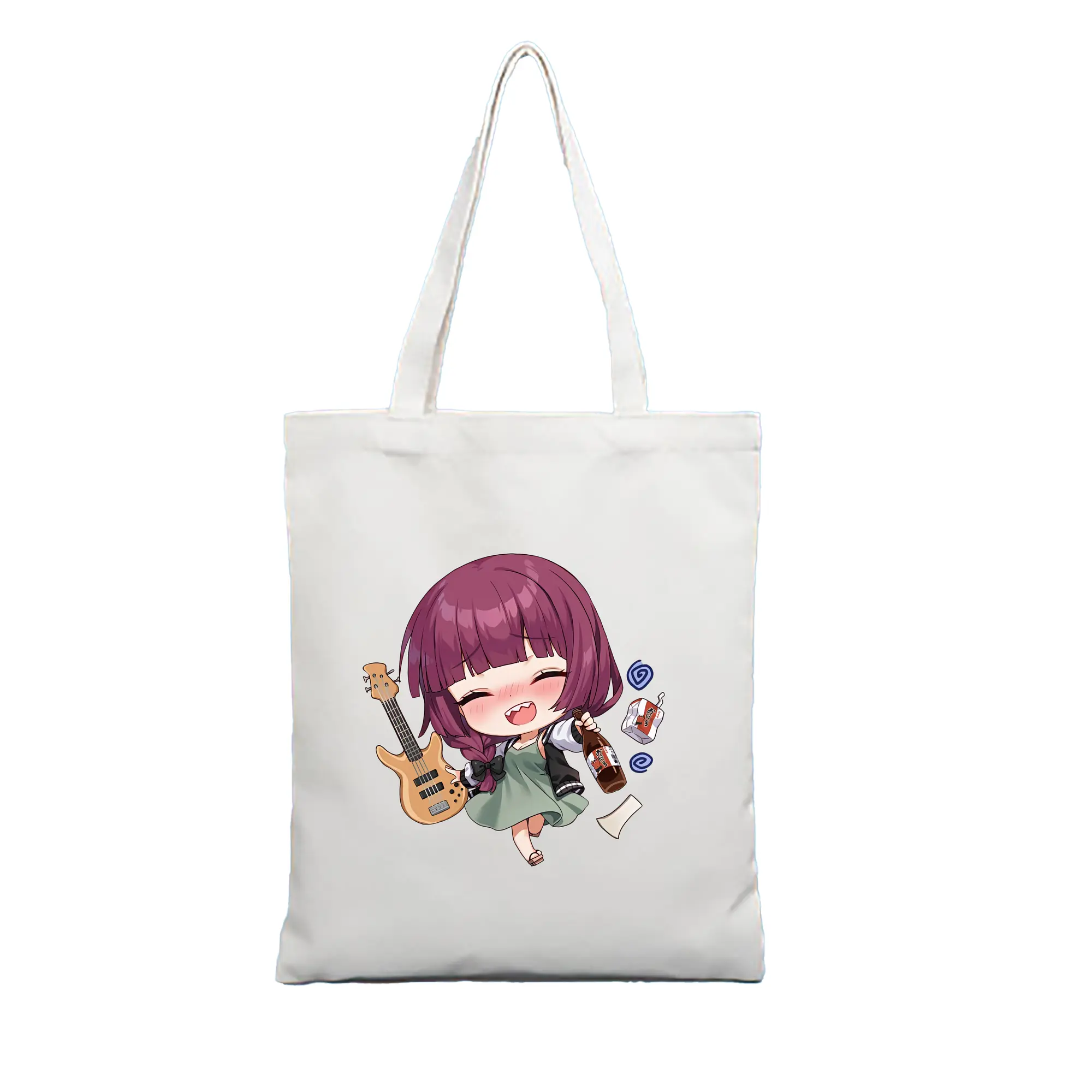 ぼっちざろっく！ グッズ,廣井きくり - 縦型キャンバス手提げバッグ（トートバッグ） ・ キャンバス素材 ・ ショッピング用 ・ 軽量 丈夫 お手入れ簡単