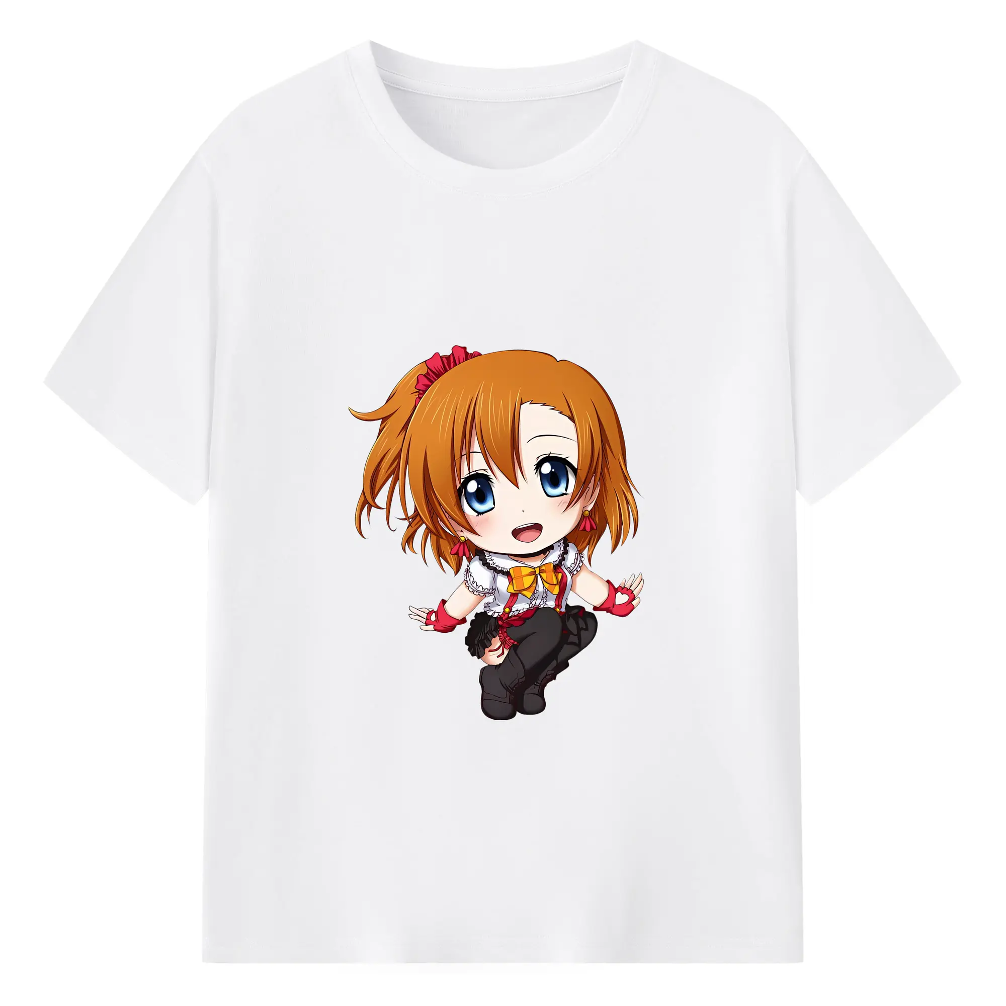 Love Live! グッズ,高坂穂乃果 - 綿100％ 半袖Tシャツ ・ フロントプリント ・ 快適 通気性 ・ 日常使い 散歩 スポーツ用