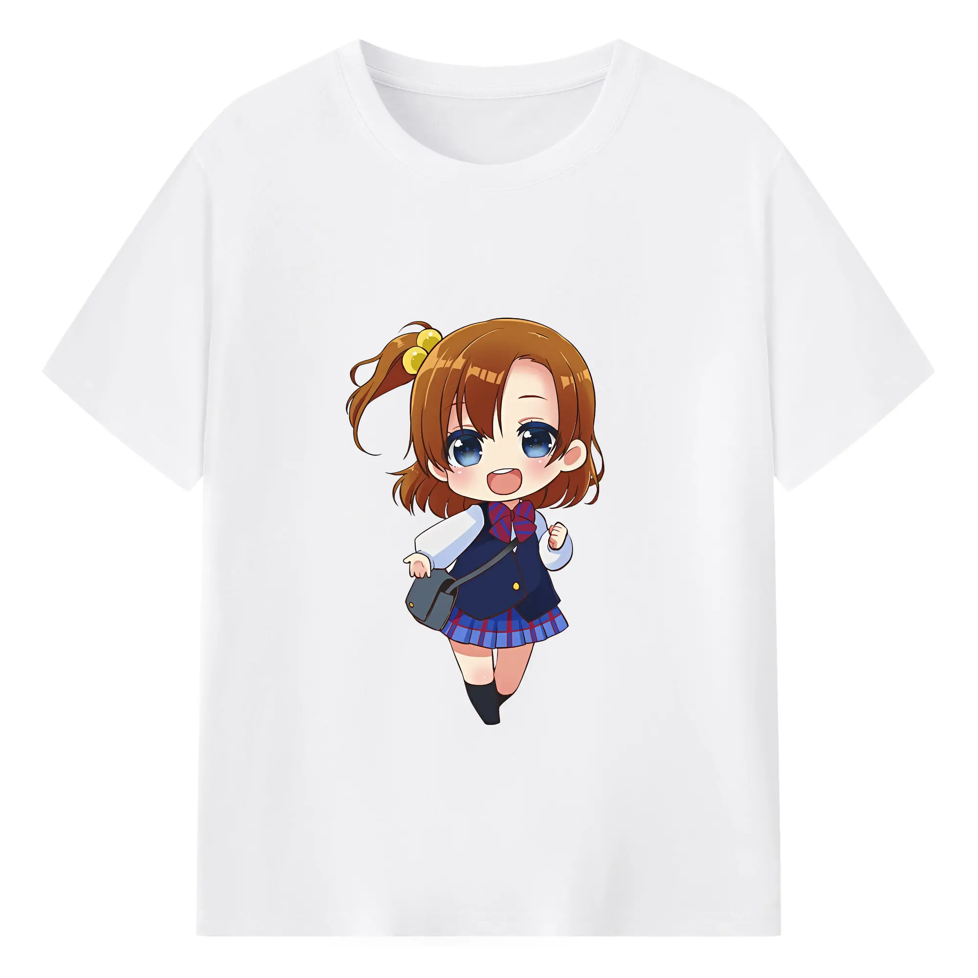 Love Live! グッズ,高坂穂乃果 - 綿100％ 半袖Tシャツ ・ フロントプリント ・ 快適 通気性 ・ 日常使い 散歩 スポーツ用