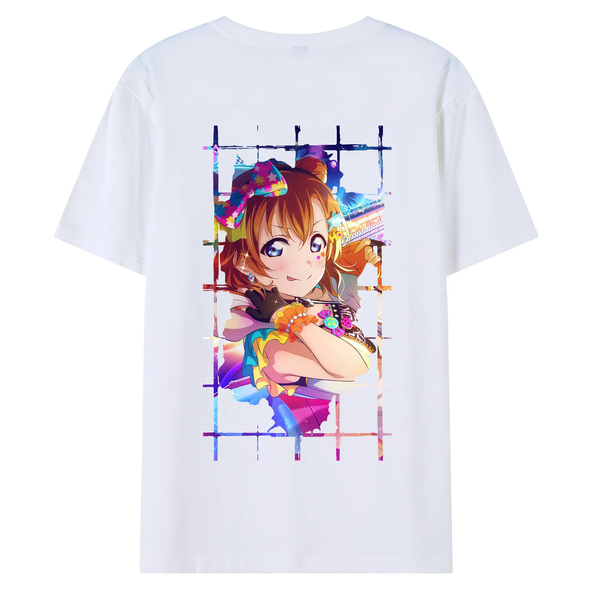 Love Live! グッズ,高坂穂乃果 - 綿100％ 半袖Tシャツ ・ バックプリント ・ 快適 通気性 ・ 日常使い 散歩 スポーツ用