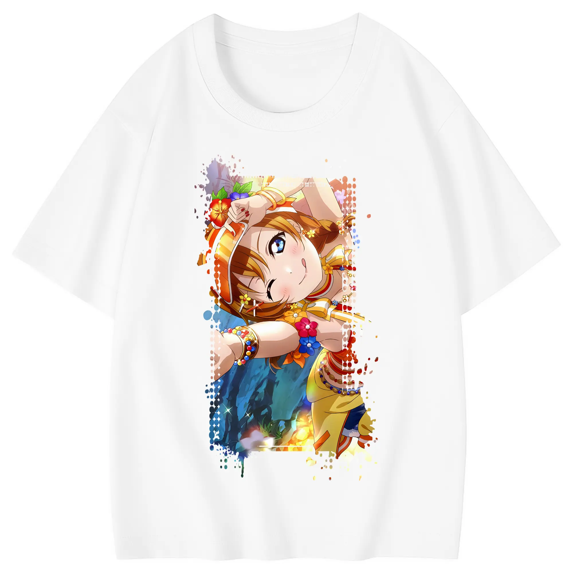 Love Live! グッズ,高坂穂乃果 - 綿100％ キッズTシャツ ・ フロントプリント ・ 快適 通気性 ・ スポーツ カジュアル 散歩用