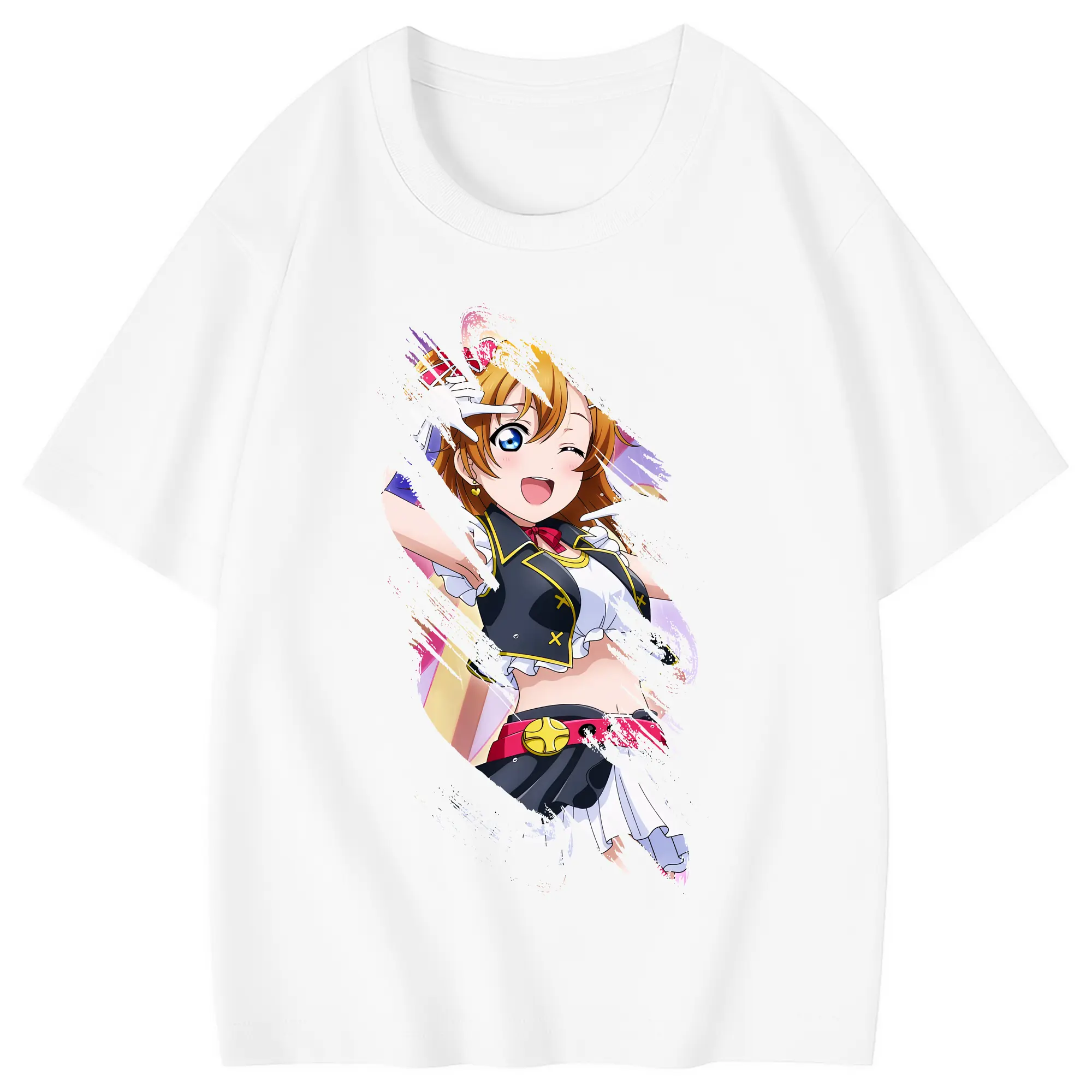 Love Live! グッズ,高坂穂乃果 - 綿100％ キッズTシャツ ・ フロントプリント ・ 快適 通気性 ・ スポーツ カジュアル 散歩用