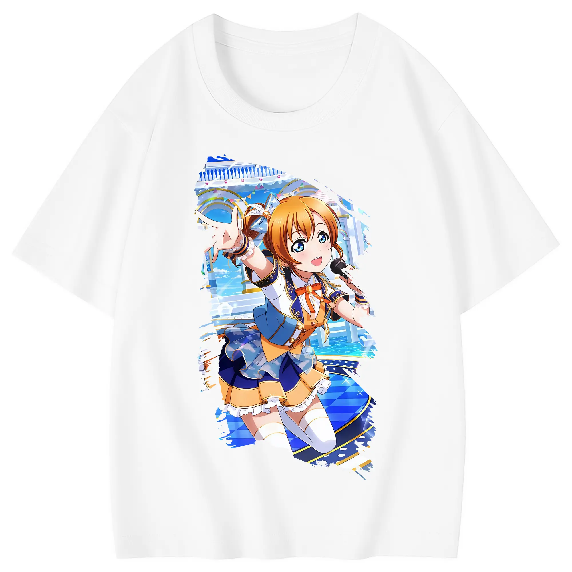 Love Live! グッズ,高坂穂乃果 - 綿100％ キッズTシャツ ・ フロントプリント ・ 快適 通気性 ・ スポーツ カジュアル 散歩用