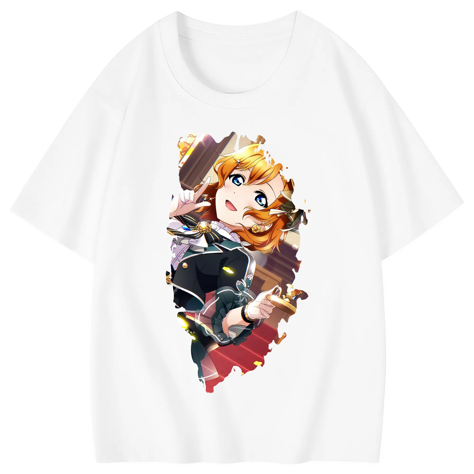 Love Live! グッズ,高坂穂乃果 - 綿100％ キッズTシャツ ・ フロントプリント ・ 快適 通気性 ・ スポーツ カジュアル 散歩用