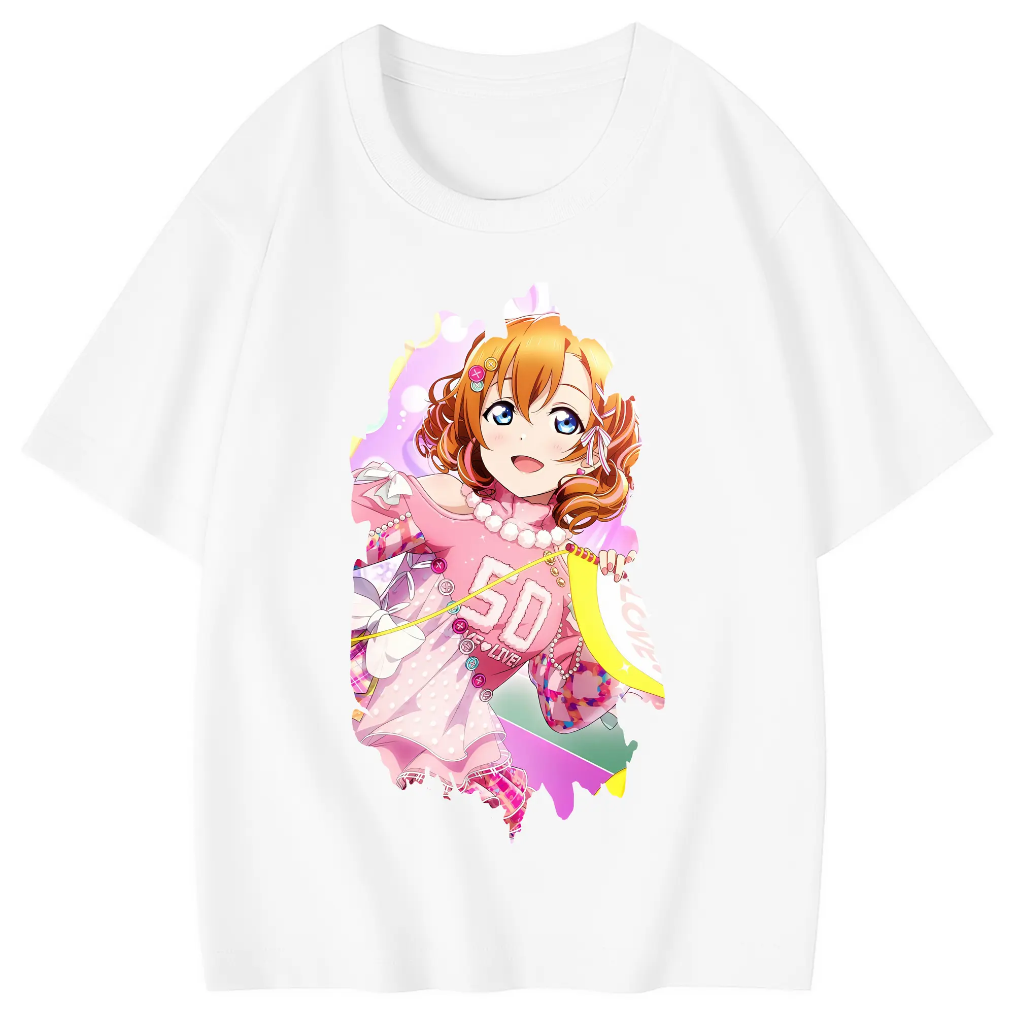 Love Live! グッズ,高坂穂乃果 - 綿100％ キッズTシャツ ・ フロントプリント ・ 快適 通気性 ・ スポーツ カジュアル 散歩用