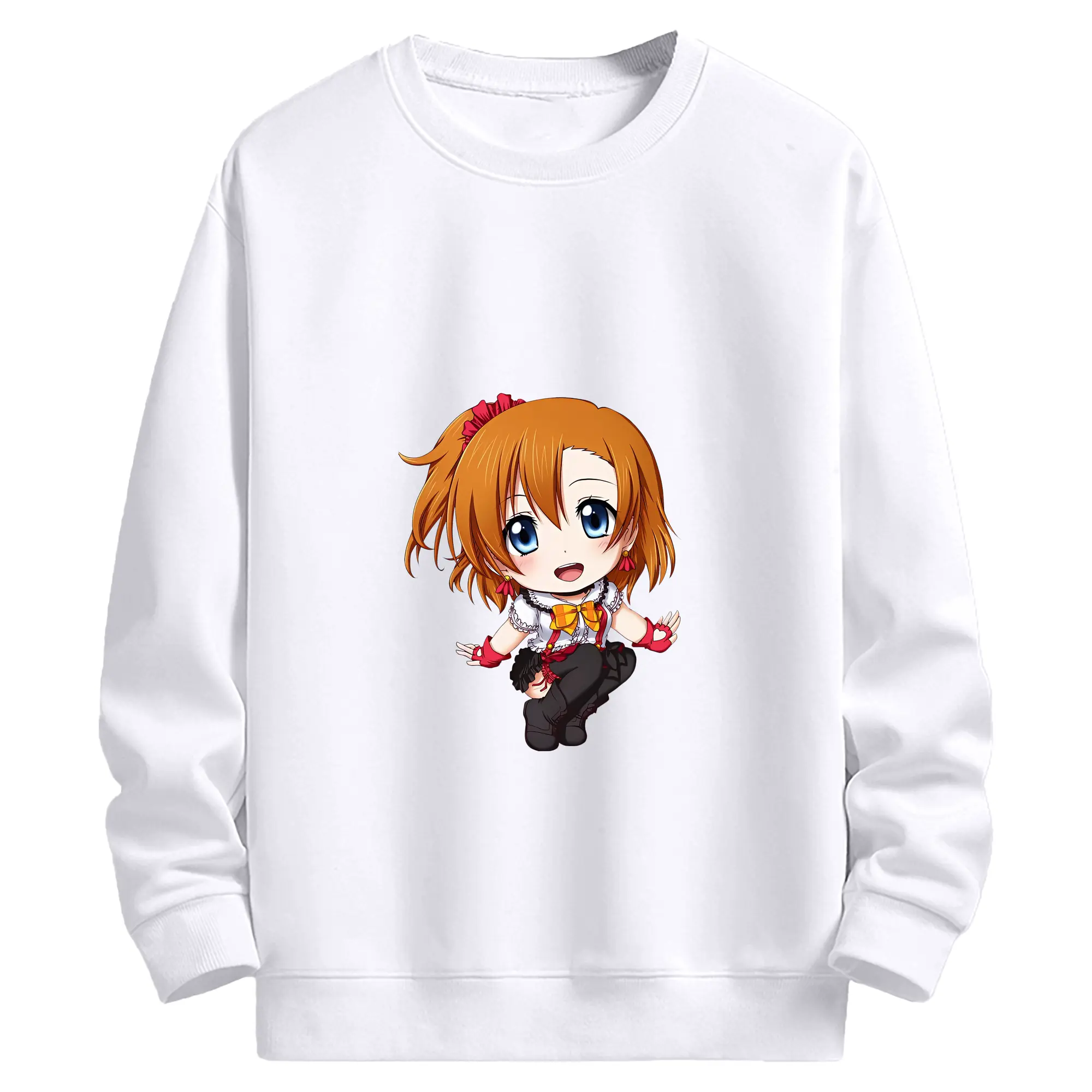 Love Live! グッズ,高坂穂乃果 - 高品質 クルーネック スウェット ・ コットン59％ ポリエステル41％ ・ ユニセックス 長袖 トレーナー ・ カジュアル デイリー スポーツ 散歩用