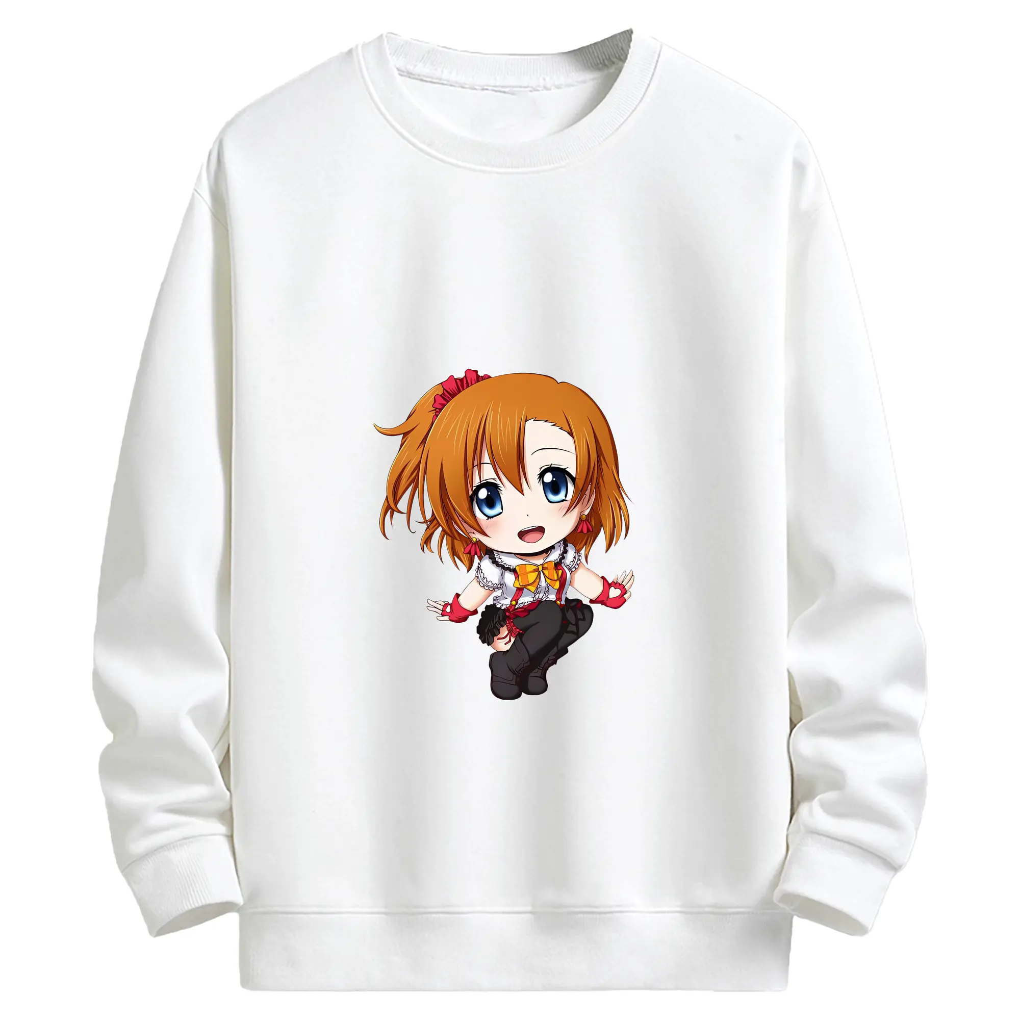 Love Live! グッズ,高坂穂乃果 - キッズ クルーネックスウェットシャツ ・ フロントプリント ・ 綿80％ ポリエステル20％ ・ 快適 通学 スポーツ 日常使い お散歩用