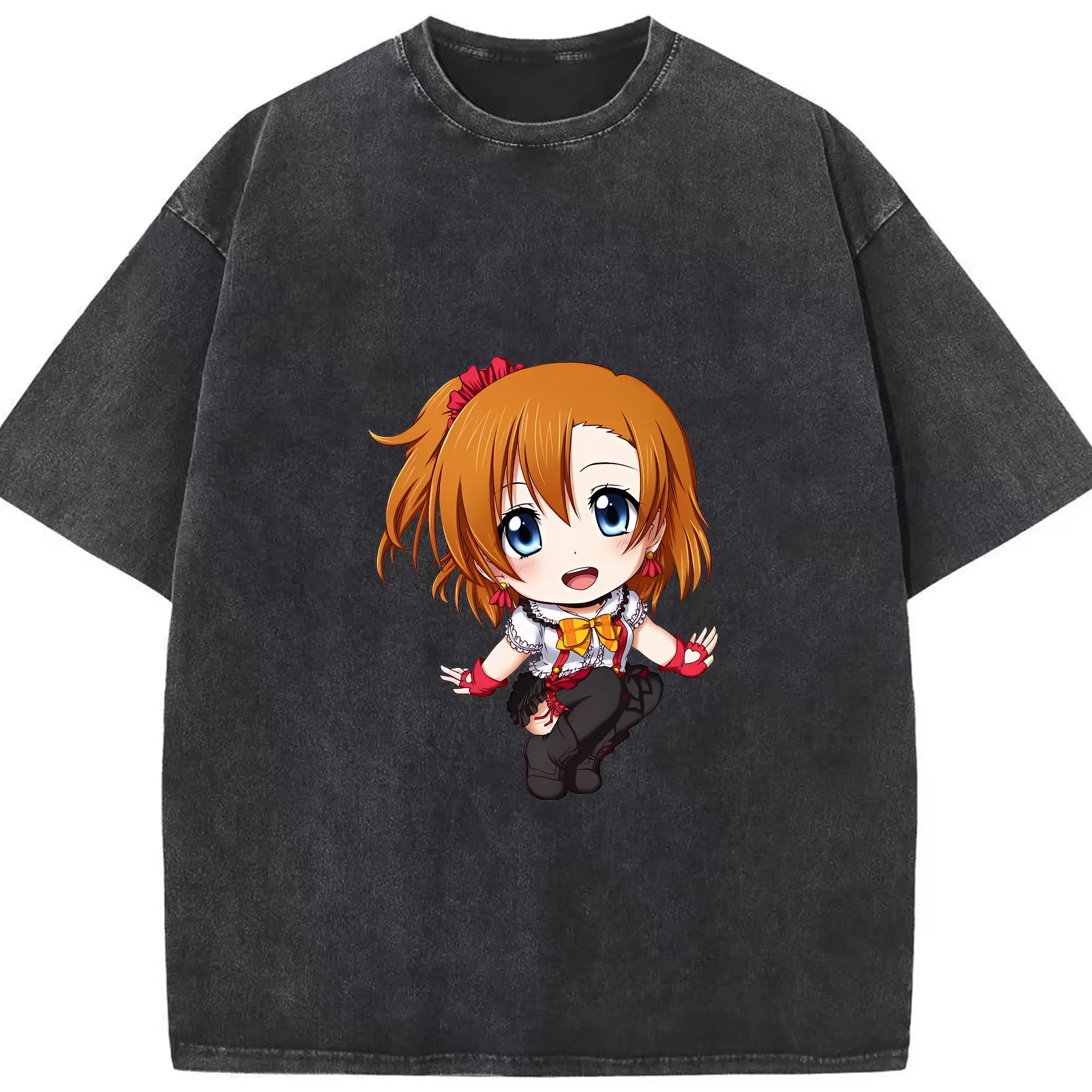 Love Live! グッズ,高坂穂乃果 - 綿100％ ヴィンテージ風 半袖Tシャツ ・ フロントプリント ・ 柔らか肌触り ・ 通気性 快適 ・ スポーツ カジュアル 外出用