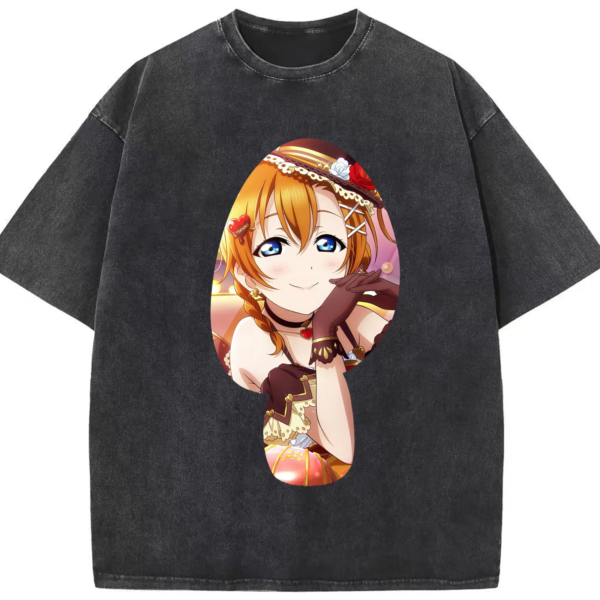 Love Live! グッズ,高坂穂乃果 - 綿100％ ヴィンテージ風 半袖Tシャツ ・ フロントプリント ・ 柔らか肌触り ・ 通気性 快適 ・ スポーツ カジュアル 外出用