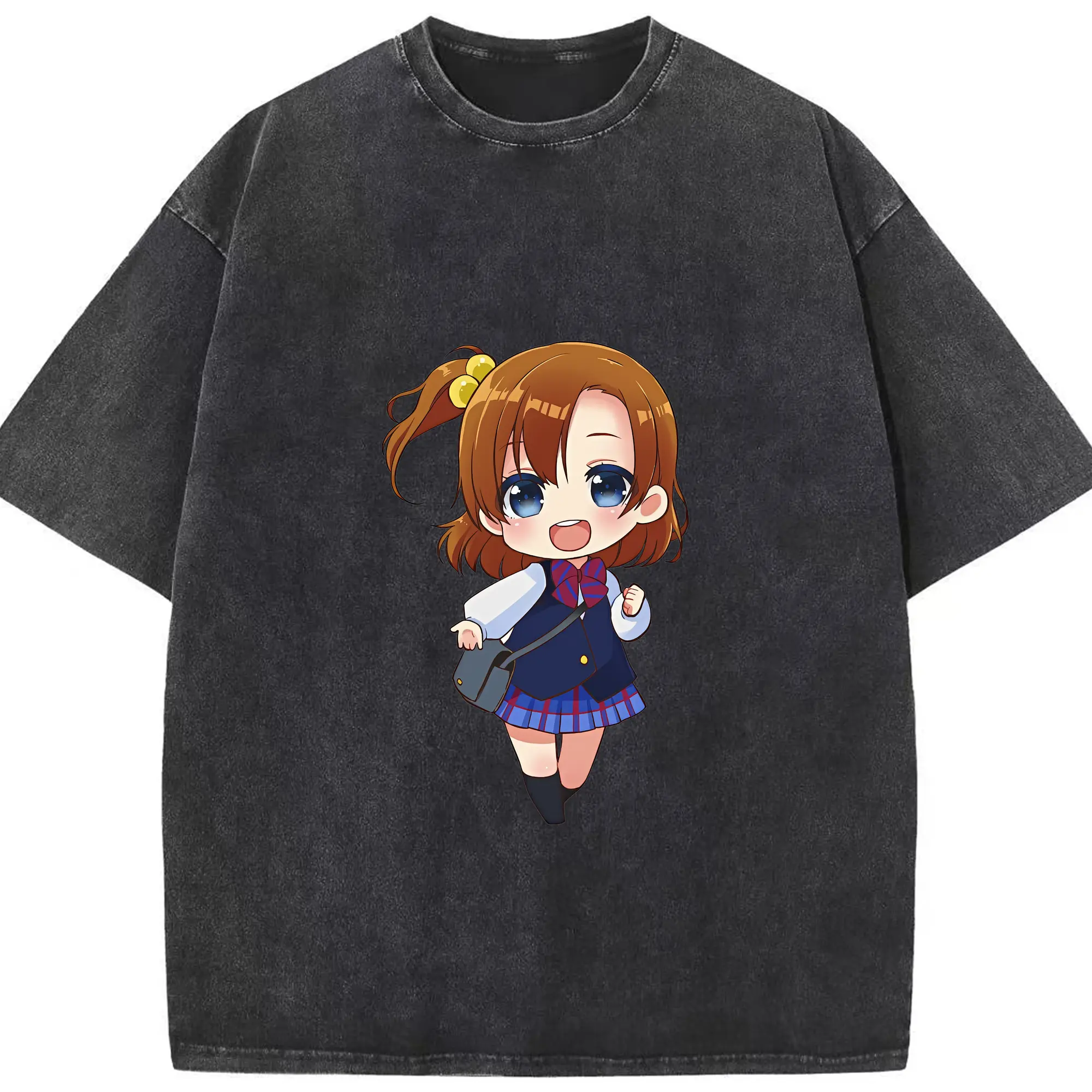 Love Live! グッズ,高坂穂乃果 - 綿100％ ヴィンテージ風 半袖Tシャツ ・ フロントプリント ・ 柔らか肌触り ・ 通気性 快適 ・ スポーツ カジュアル 外出用