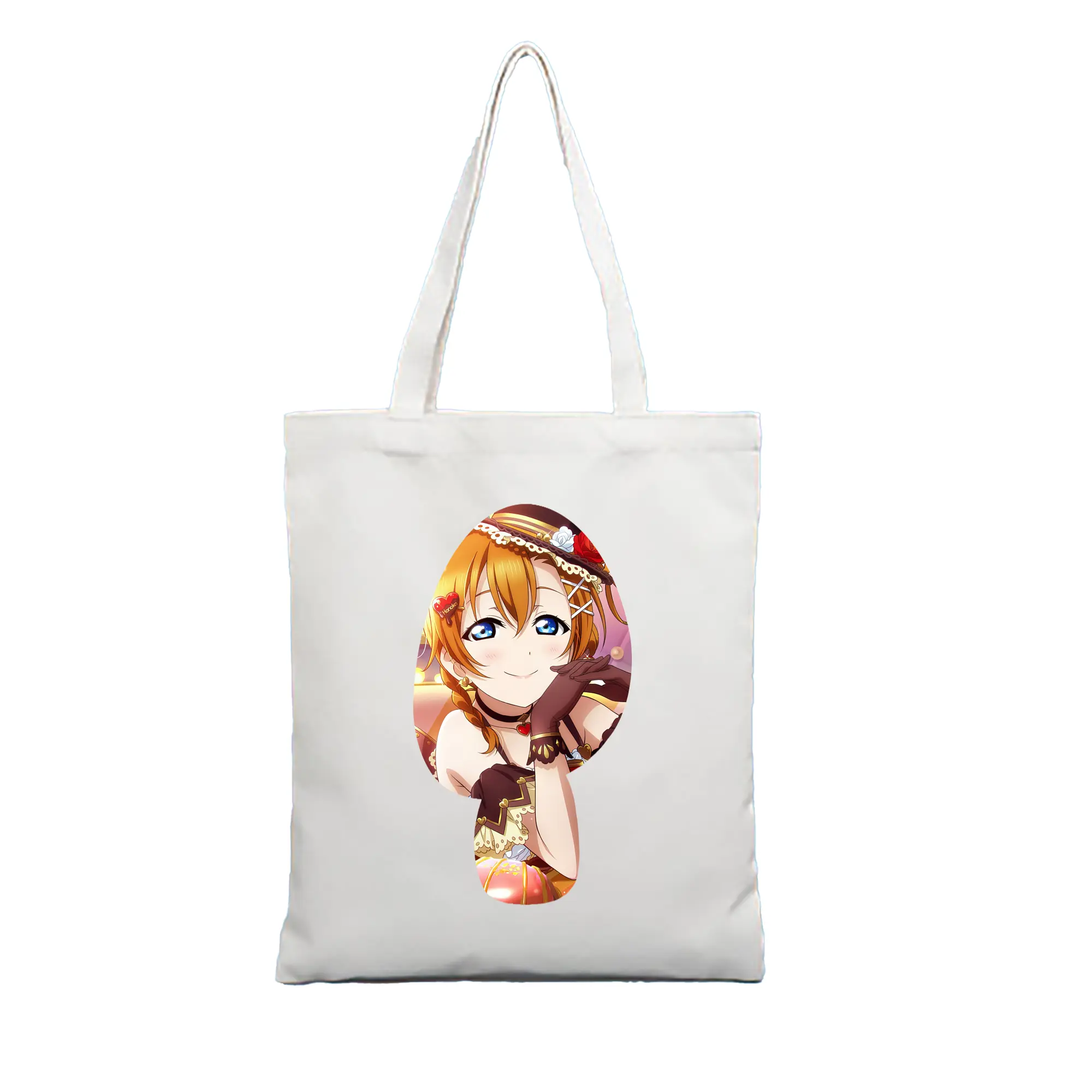 Love Live! グッズ,高坂穂乃果 - 縦型キャンバス手提げバッグ（トートバッグ） ・ キャンバス素材 ・ ショッピング用 ・ 軽量 丈夫 お手入れ簡単