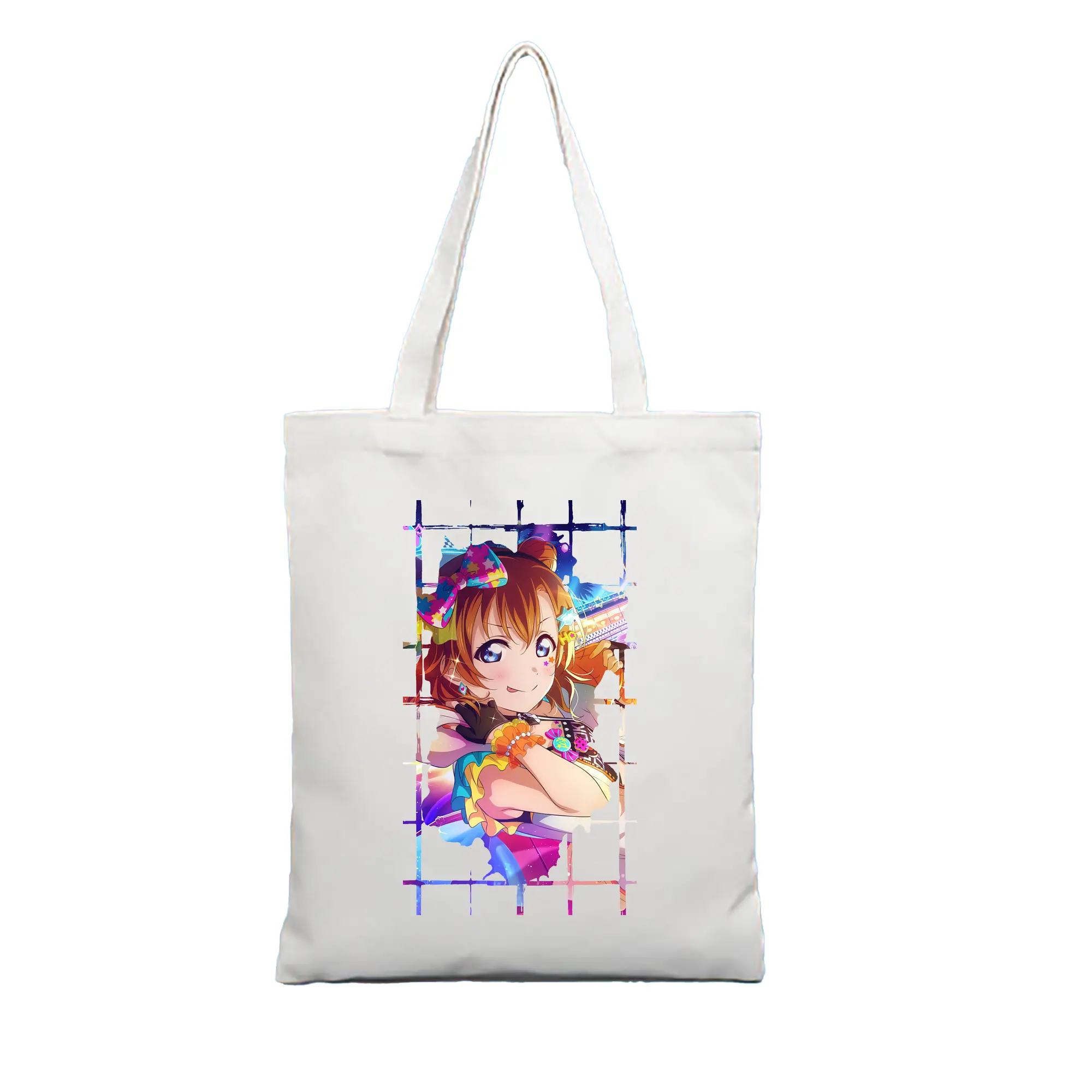 Love Live! グッズ,高坂穂乃果 - 縦型キャンバス手提げバッグ（トートバッグ） ・ キャンバス素材 ・ ショッピング用 ・ 軽量 丈夫 お手入れ簡単