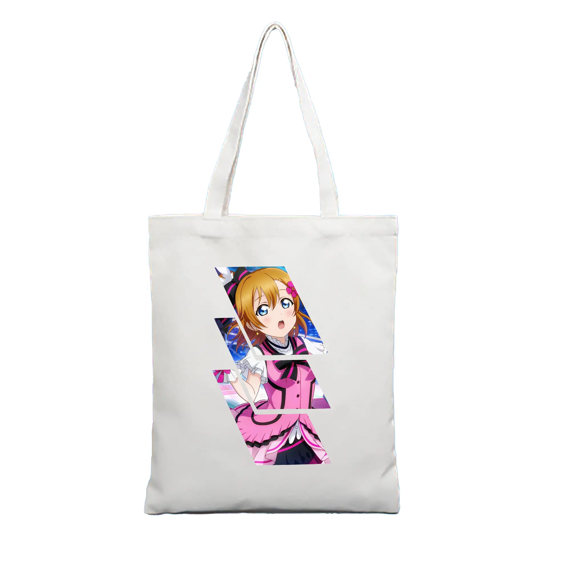 Love Live! グッズ,高坂穂乃果 - 縦型キャンバス手提げバッグ（トートバッグ） ・ キャンバス素材 ・ ショッピング用 ・ 軽量 丈夫 お手入れ簡単
