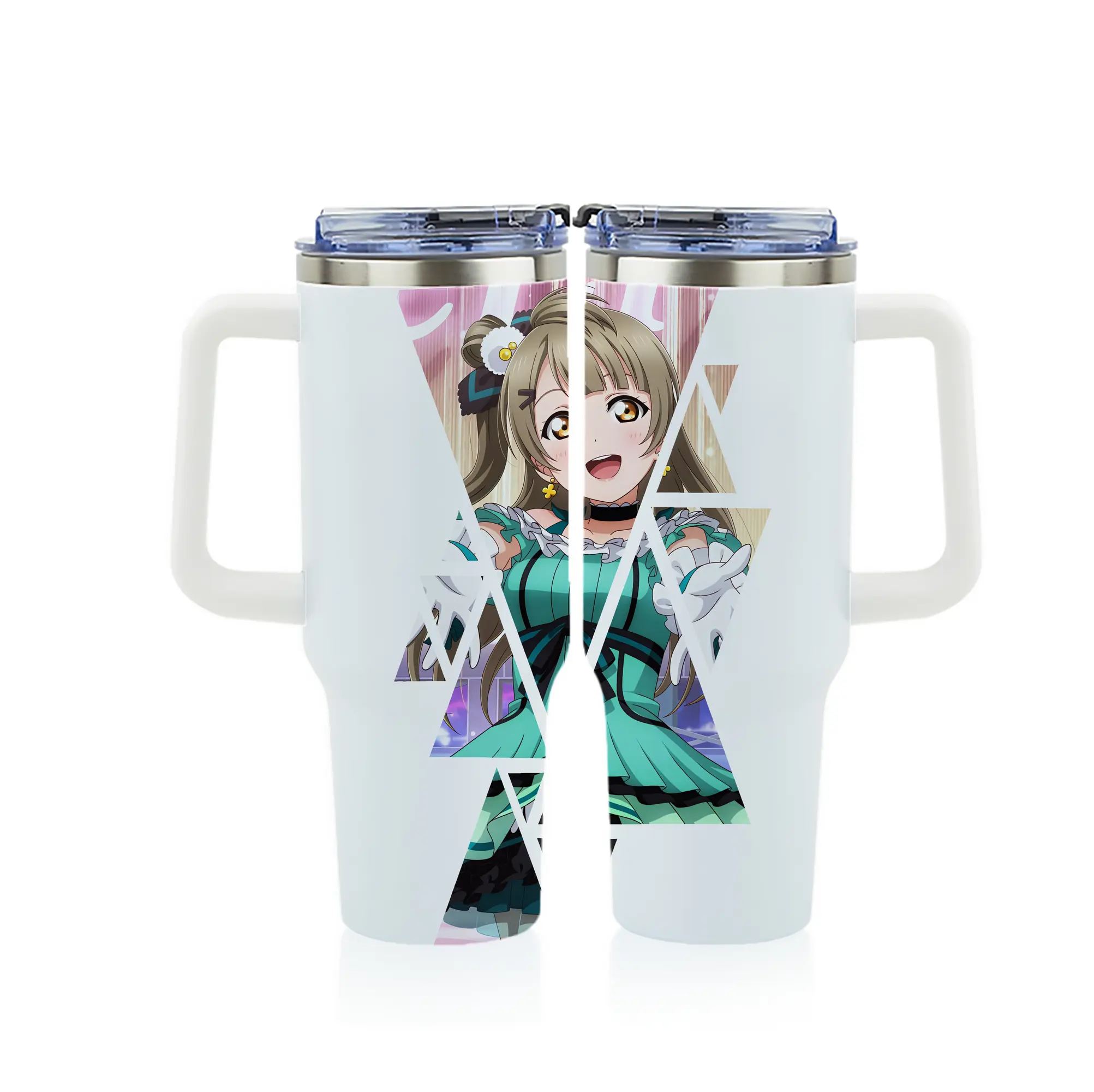 Love Live! グッズ,南ことり - 1200mL フルプリント車用タンブラー ・ 304ステンレス 内側 ・ 201ステンレス 外側 ・ 保温 保冷 ・ 通勤 ドライブ アウトドア用