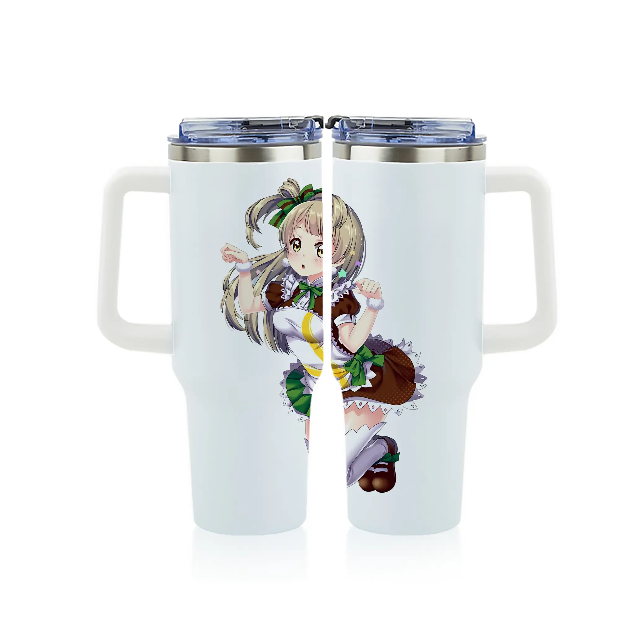 Love Live! グッズ,南ことり - 1200mL フルプリント車用タンブラー ・ 304ステンレス 内側 ・ 201ステンレス 外側 ・ 保温 保冷 ・ 通勤 ドライブ アウトドア用