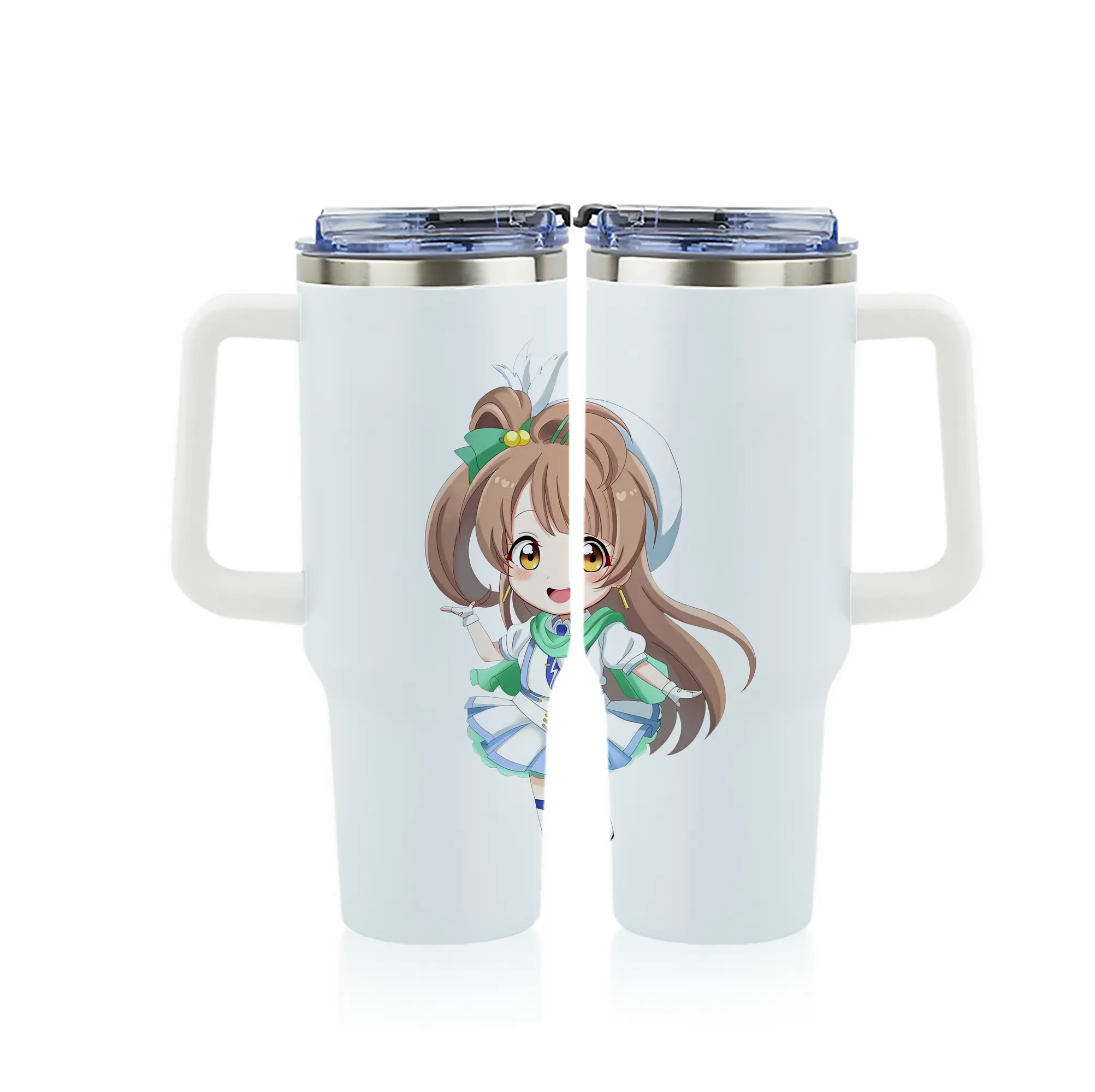 Love Live! グッズ,南ことり - 1200mL フルプリント車用タンブラー ・ 304ステンレス 内側 ・ 201ステンレス 外側 ・ 保温 保冷 ・ 通勤 ドライブ アウトドア用