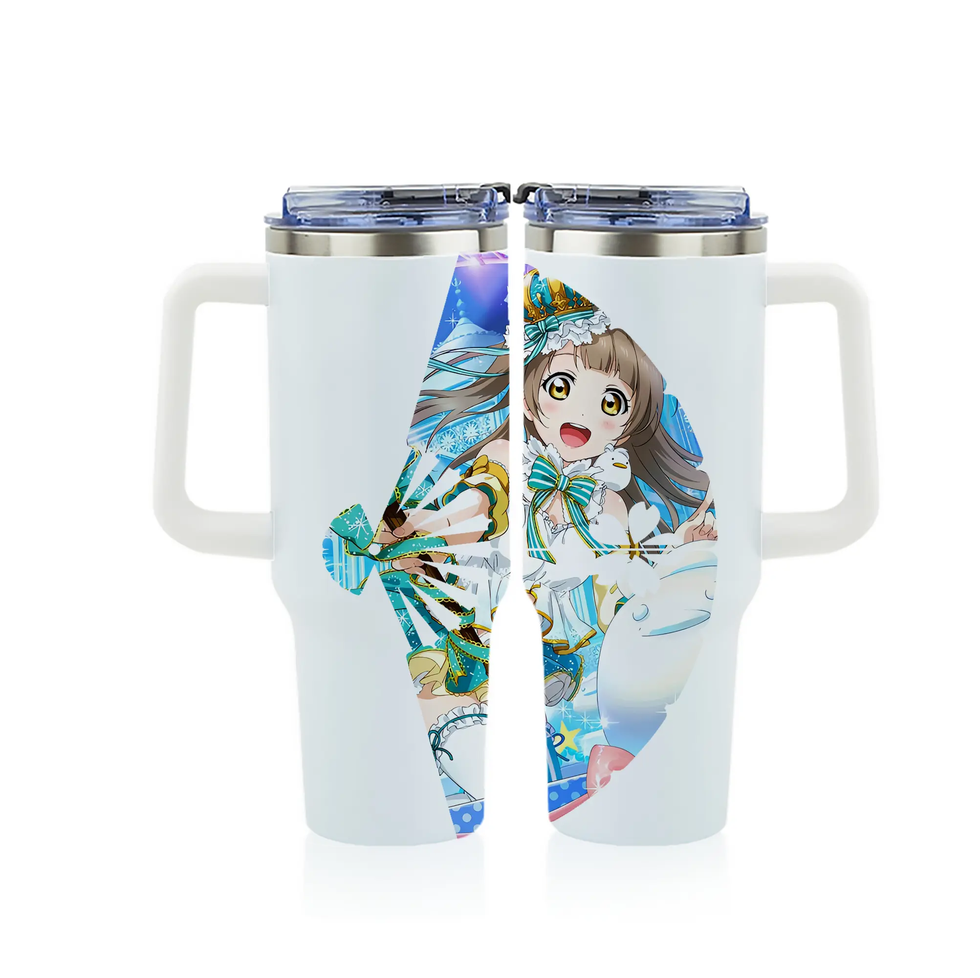 Love Live! グッズ,南ことり - 1200mL フルプリント車用タンブラー ・ 304ステンレス 内側 ・ 201ステンレス 外側 ・ 保温 保冷 ・ 通勤 ドライブ アウトドア用
