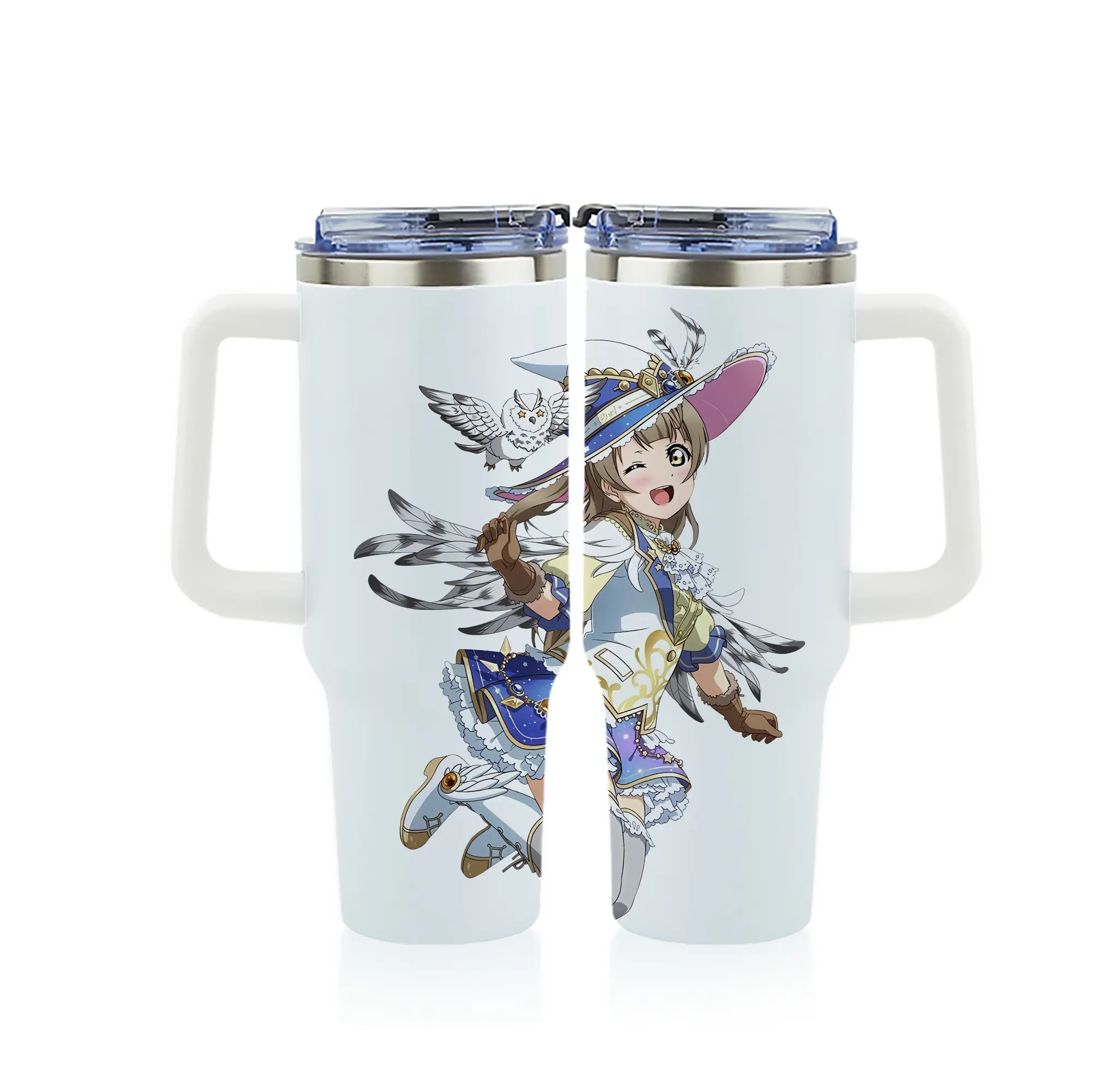 Love Live! グッズ,南ことり - 1200mL フルプリント車用タンブラー ・ 304ステンレス 内側 ・ 201ステンレス 外側 ・ 保温 保冷 ・ 通勤 ドライブ アウトドア用