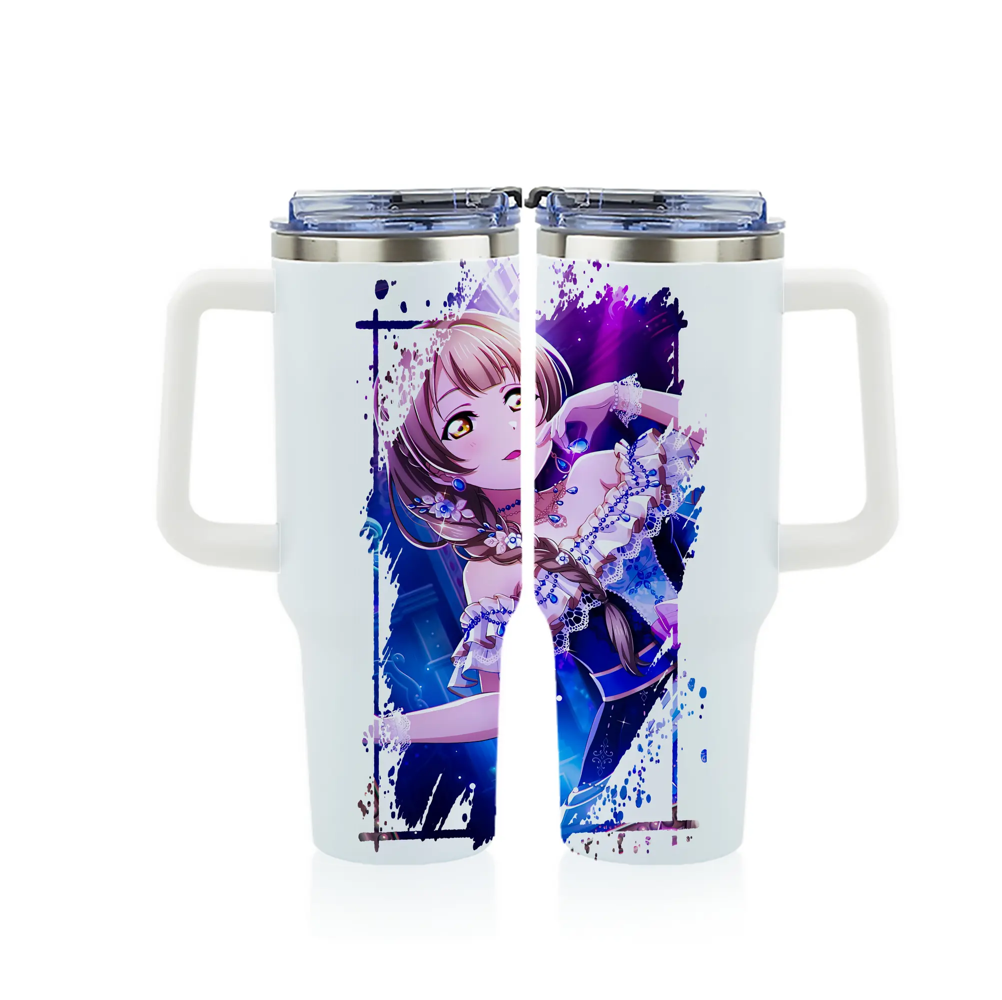 Love Live! グッズ,南ことり - 1200mL フルプリント車用タンブラー ・ 304ステンレス 内側 ・ 201ステンレス 外側 ・ 保温 保冷 ・ 通勤 ドライブ アウトドア用