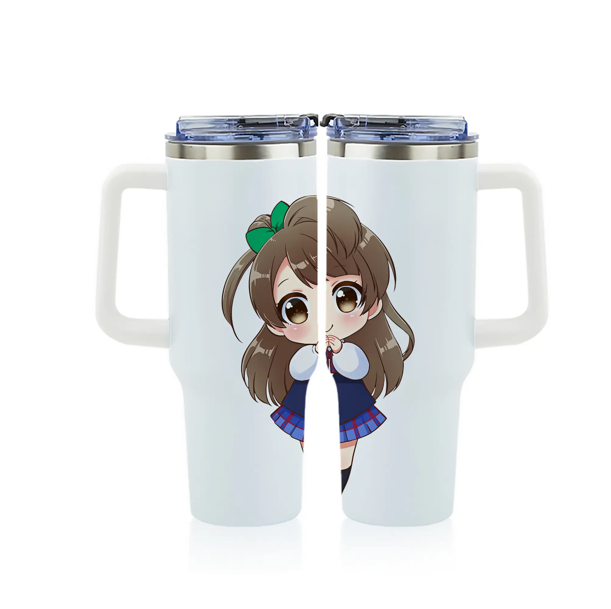 Love Live! グッズ,南ことり - 1200mL フルプリント車用タンブラー ・ 304ステンレス 内側 ・ 201ステンレス 外側 ・ 保温 保冷 ・ 通勤 ドライブ アウトドア用