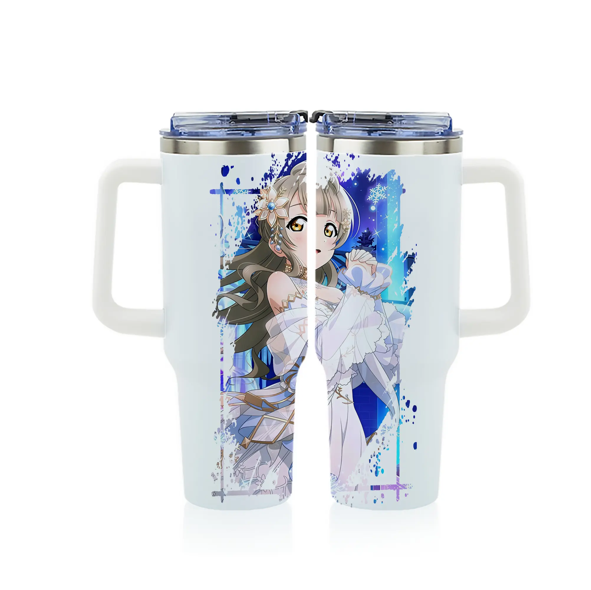 Love Live! グッズ,南ことり - 1200mL フルプリント車用タンブラー ・ 304ステンレス 内側 ・ 201ステンレス 外側 ・ 保温 保冷 ・ 通勤 ドライブ アウトドア用