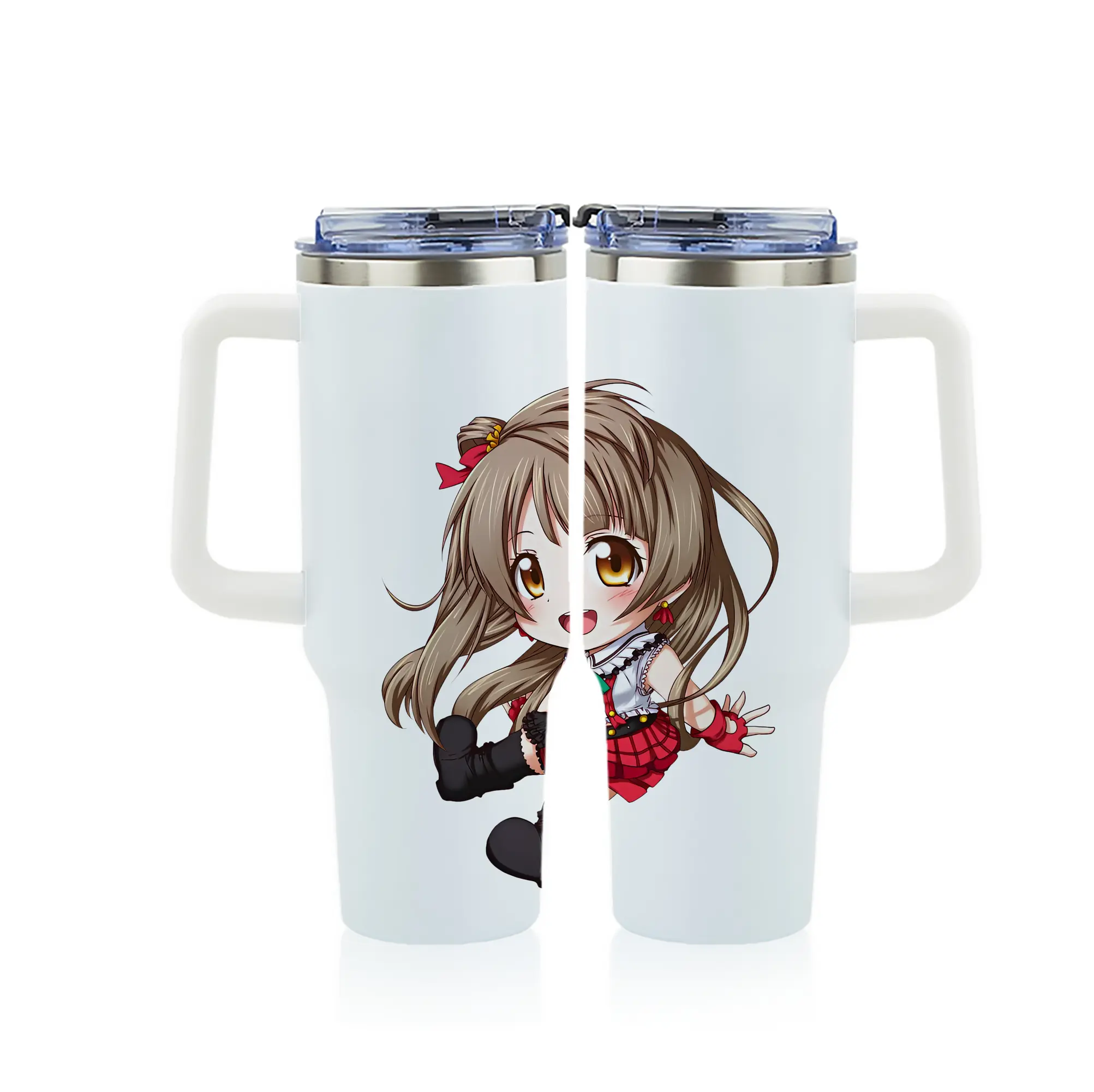 Love Live! グッズ,南ことり - 1200mL フルプリント車用タンブラー ・ 304ステンレス 内側 ・ 201ステンレス 外側 ・ 保温 保冷 ・ 通勤 ドライブ アウトドア用