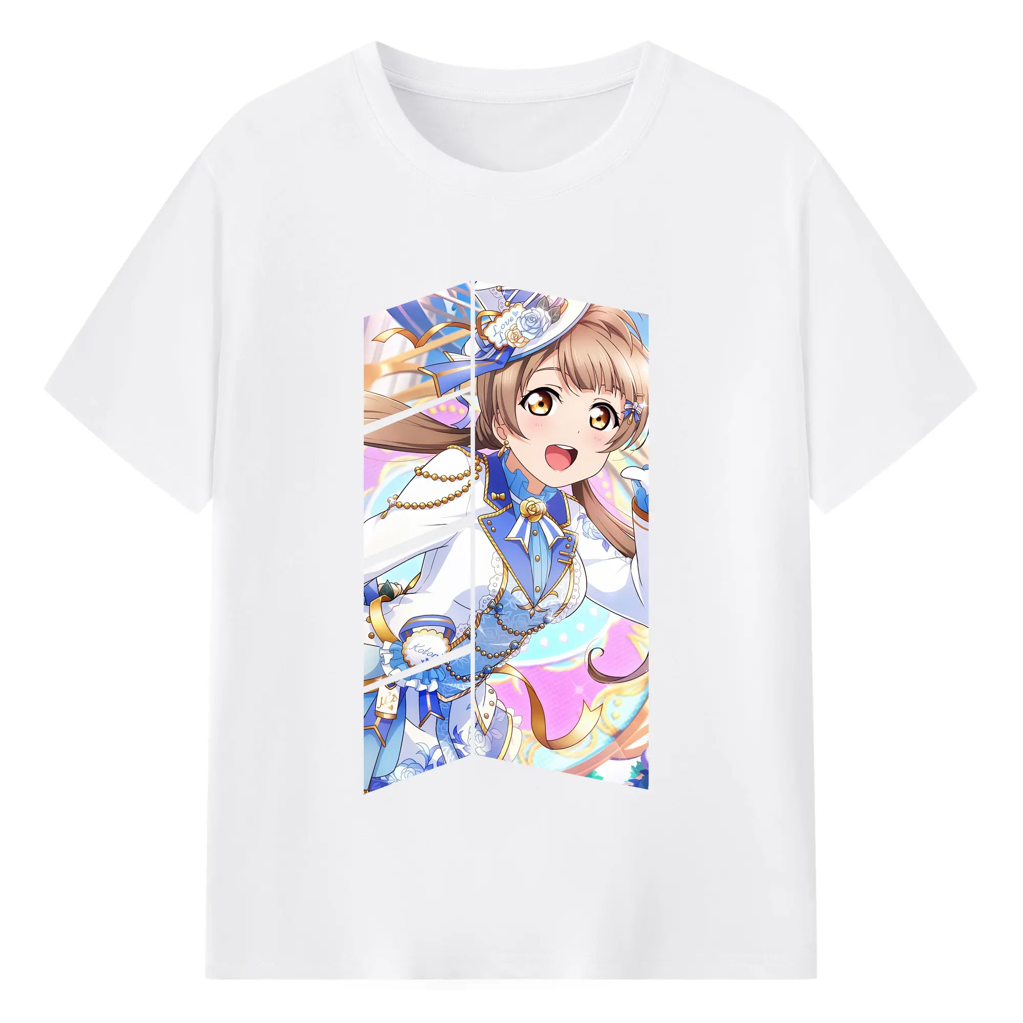 Love Live! グッズ,南ことり - 綿100％ 半袖Tシャツ ・ フロントプリント ・ 快適 通気性 ・ 日常使い 散歩 スポーツ用