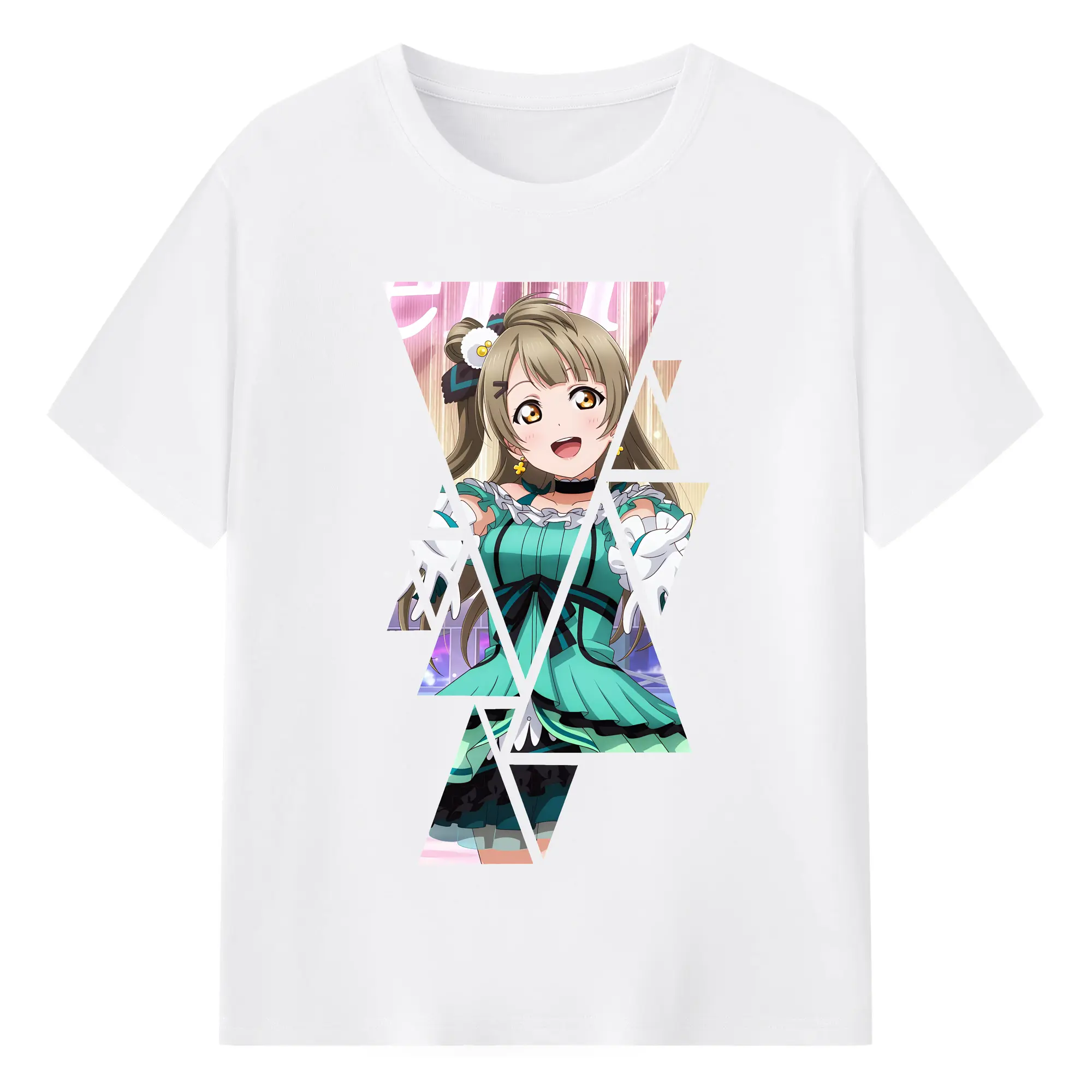 Love Live! グッズ,南ことり - 綿100％ 半袖Tシャツ ・ フロントプリント ・ 快適 通気性 ・ 日常使い 散歩 スポーツ用