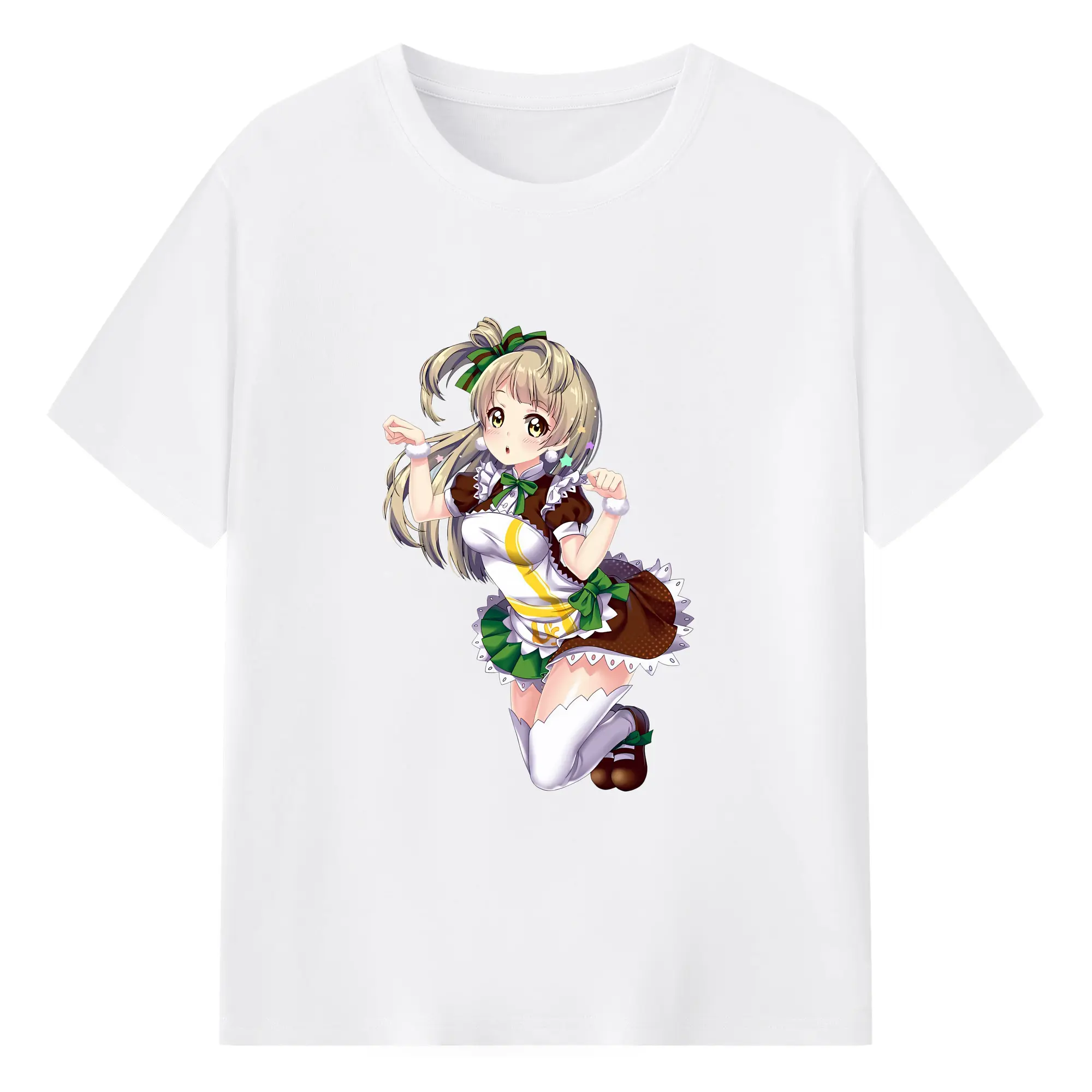 Love Live! グッズ,南ことり - 綿100％ 半袖Tシャツ ・ フロントプリント ・ 快適 通気性 ・ 日常使い 散歩 スポーツ用