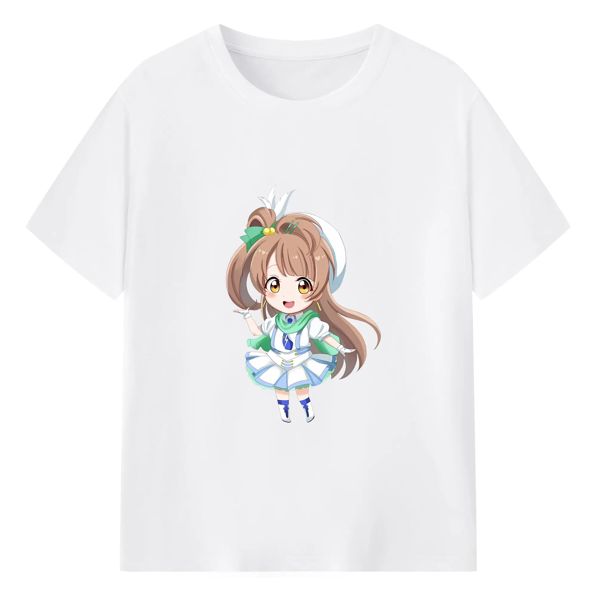 Love Live! グッズ,南ことり - 綿100％ 半袖Tシャツ ・ フロントプリント ・ 快適 通気性 ・ 日常使い 散歩 スポーツ用