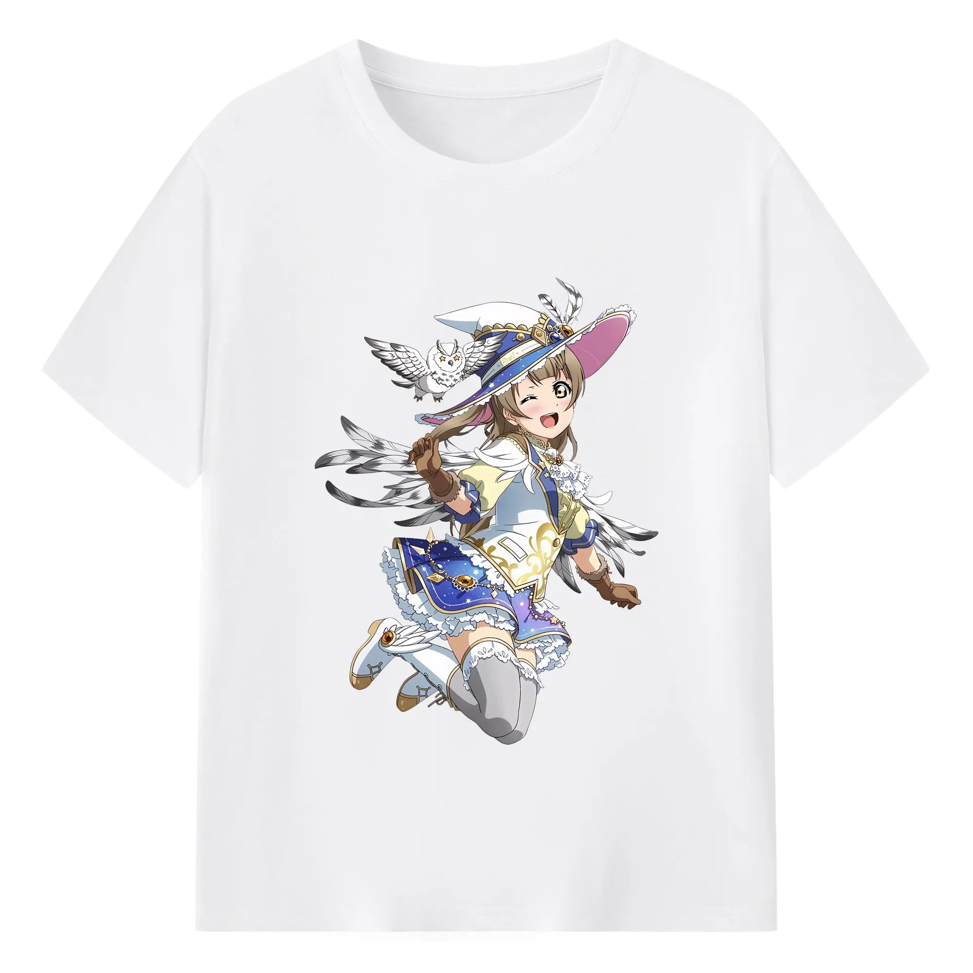 Love Live! グッズ,南ことり - 綿100％ 半袖Tシャツ ・ フロントプリント ・ 快適 通気性 ・ 日常使い 散歩 スポーツ用