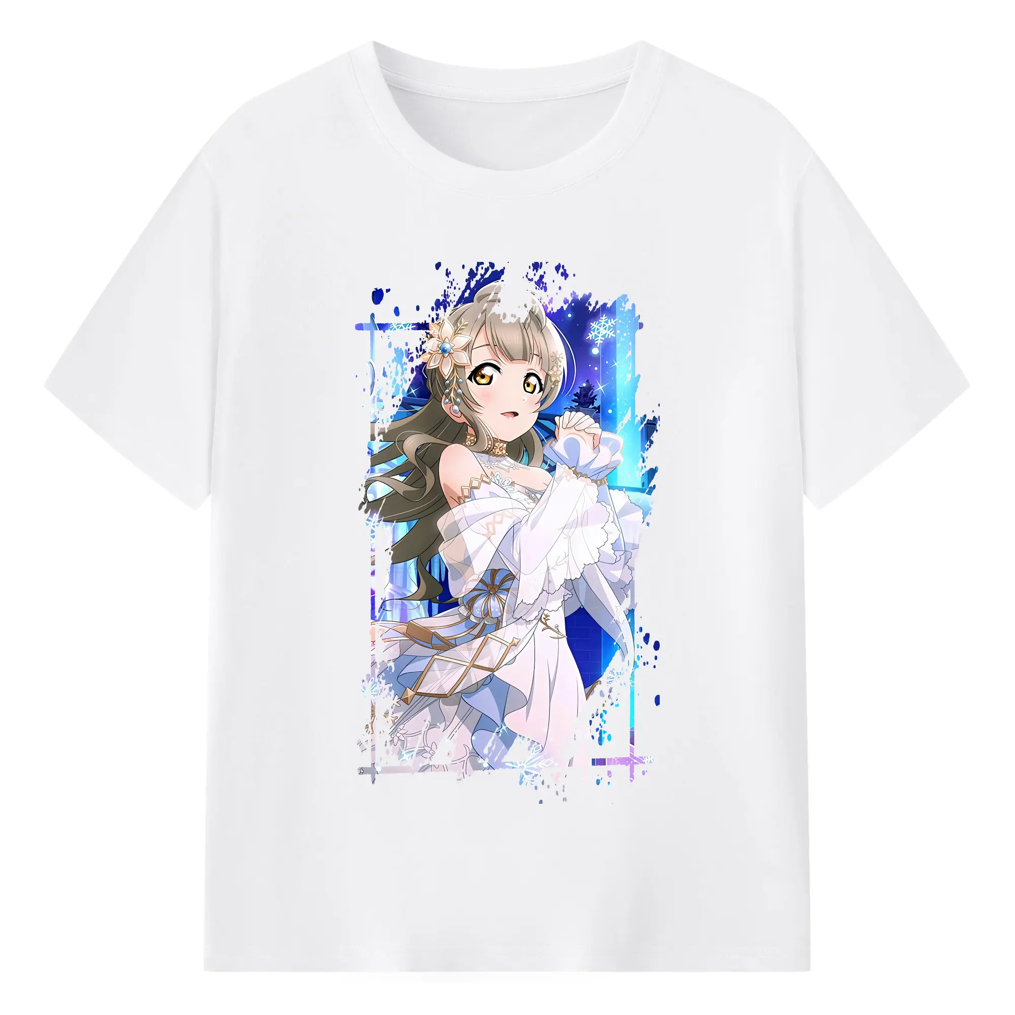 Love Live! グッズ,南ことり - 綿100％ 半袖Tシャツ ・ フロントプリント ・ 快適 通気性 ・ 日常使い 散歩 スポーツ用