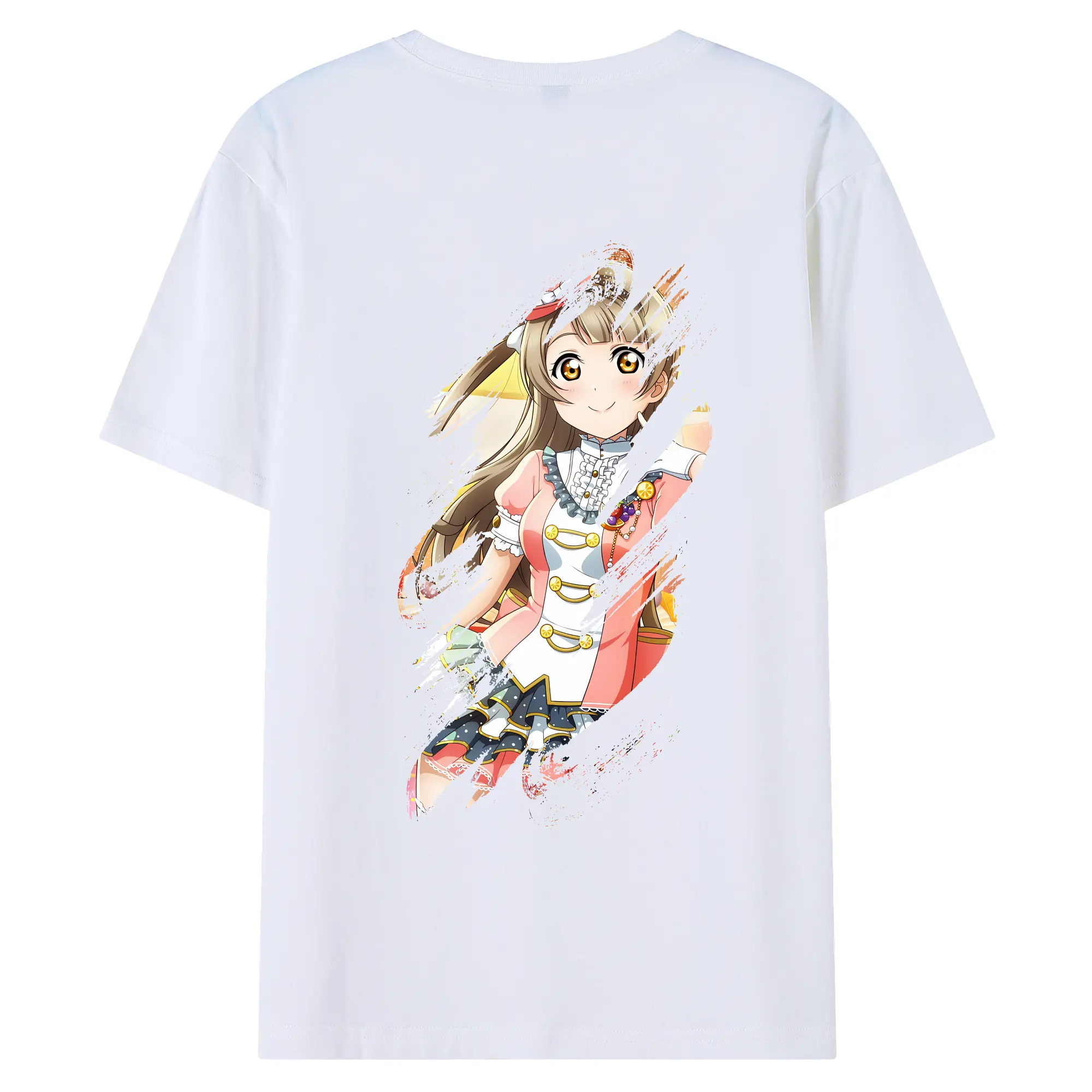 Love Live! グッズ,南ことり - 綿100％ 半袖Tシャツ ・ バックプリント ・ 快適 通気性 ・ 日常使い 散歩 スポーツ用