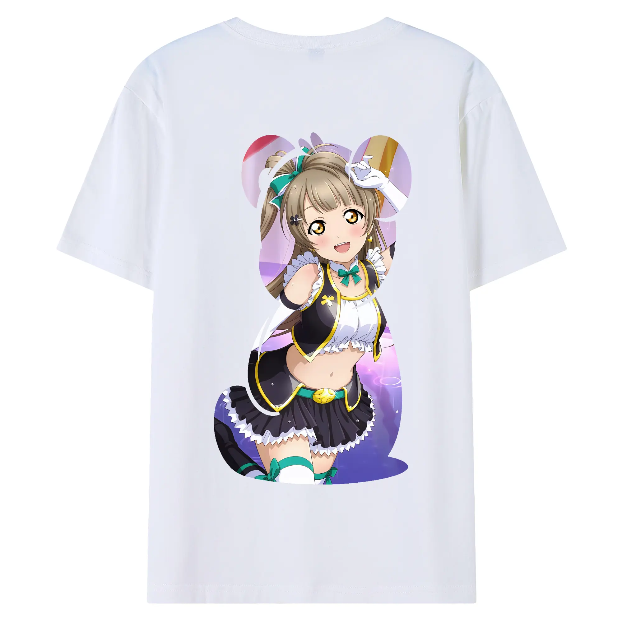 Love Live! グッズ,南ことり - 綿100％ 半袖Tシャツ ・ バックプリント ・ 快適 通気性 ・ 日常使い 散歩 スポーツ用