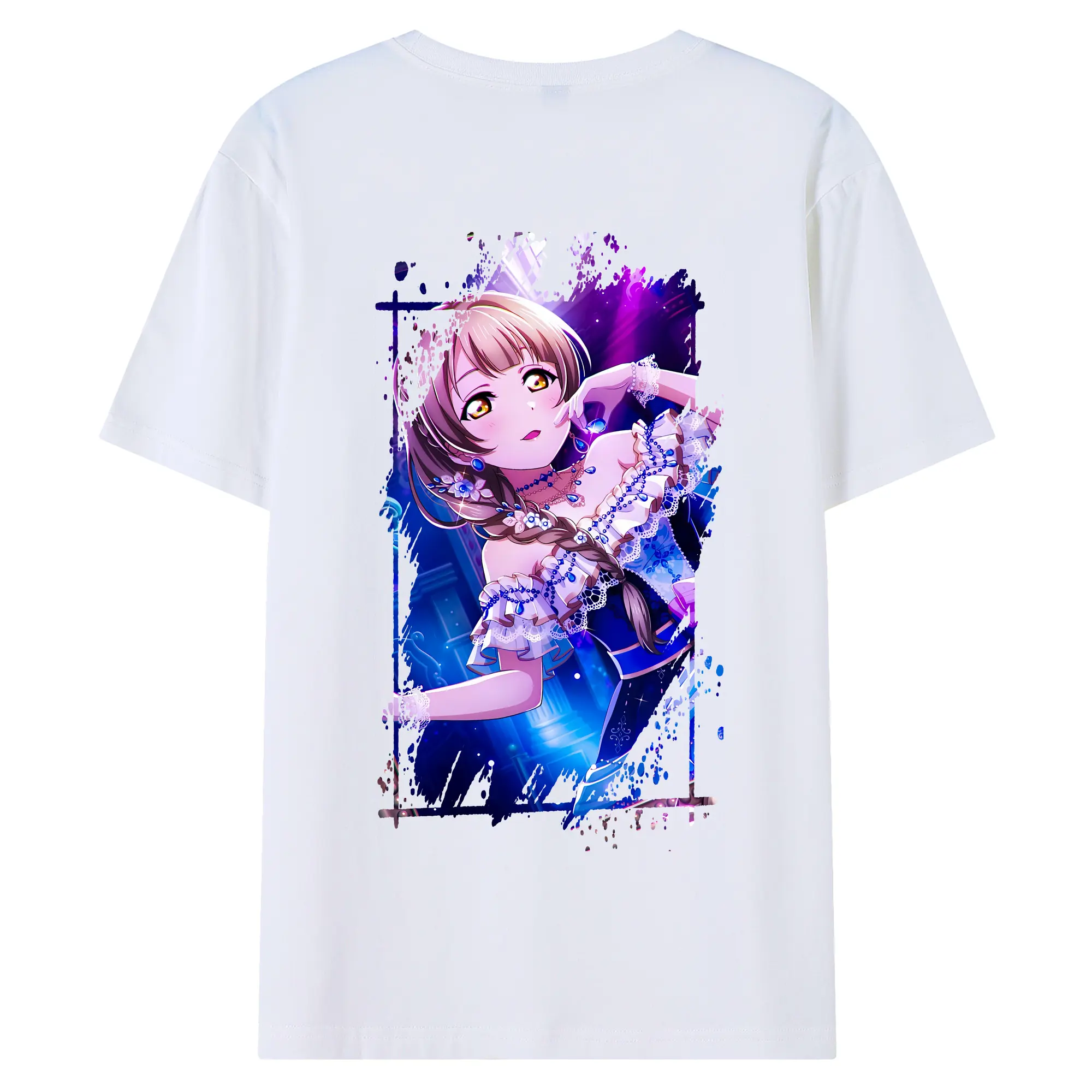 Love Live! グッズ,南ことり - 綿100％ 半袖Tシャツ ・ バックプリント ・ 快適 通気性 ・ 日常使い 散歩 スポーツ用
