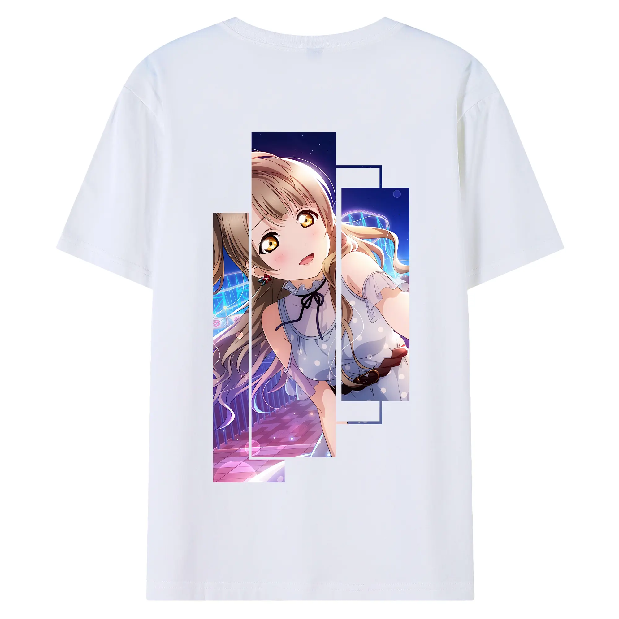 Love Live! グッズ,南ことり - 綿100％ 半袖Tシャツ ・ バックプリント ・ 快適 通気性 ・ 日常使い 散歩 スポーツ用