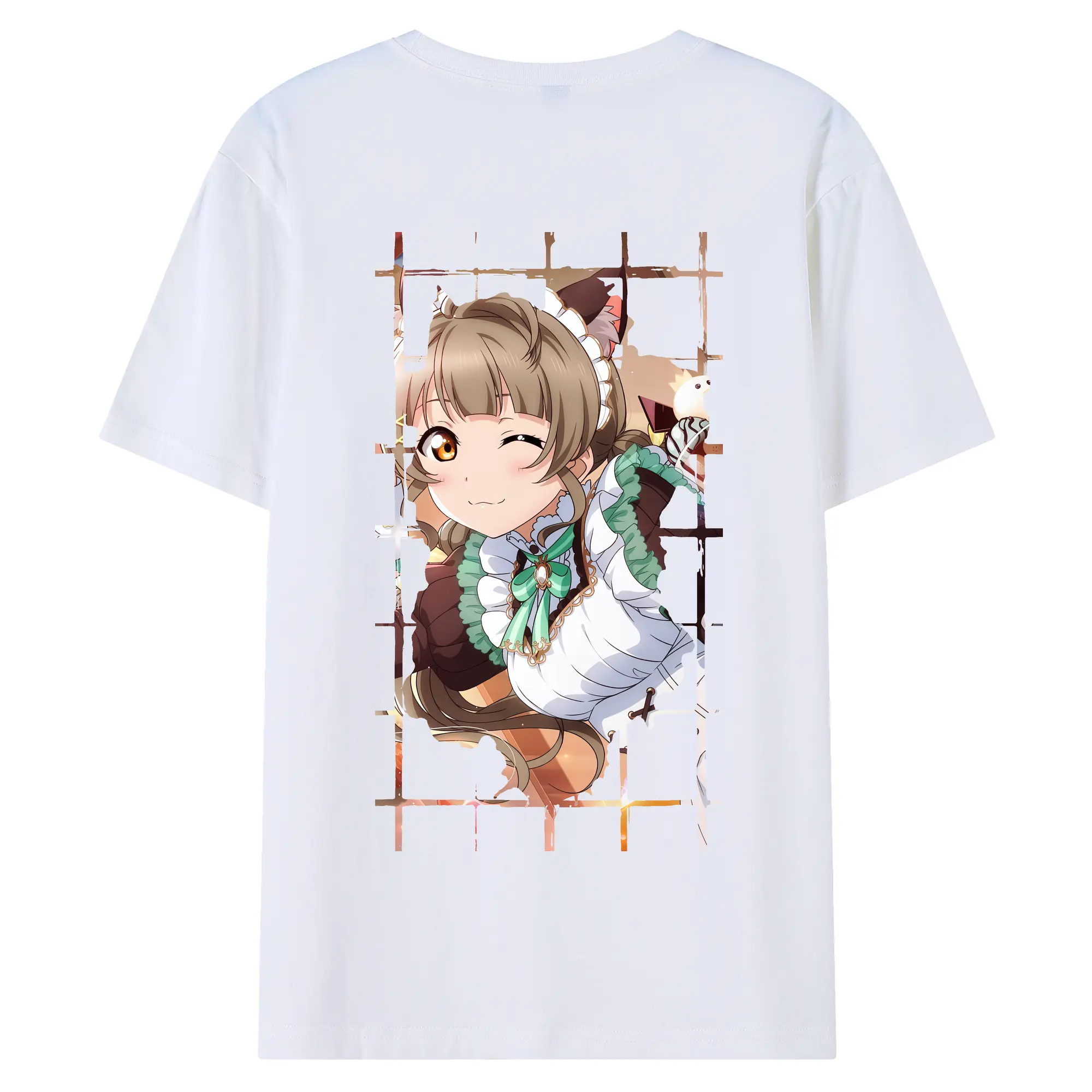 Love Live! グッズ,南ことり - 綿100％ 半袖Tシャツ ・ バックプリント ・ 快適 通気性 ・ 日常使い 散歩 スポーツ用