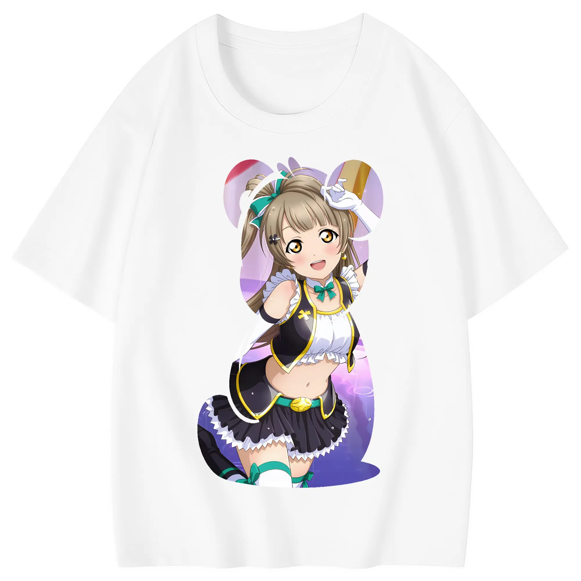 Love Live! グッズ,南ことり - 綿100％ キッズTシャツ ・ フロントプリント ・ 快適 通気性 ・ スポーツ カジュアル 散歩用