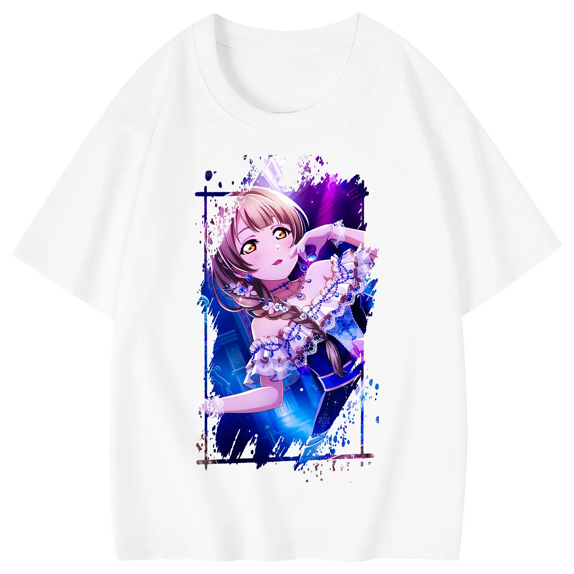 Love Live! グッズ,南ことり - 綿100％ キッズTシャツ ・ フロントプリント ・ 快適 通気性 ・ スポーツ カジュアル 散歩用